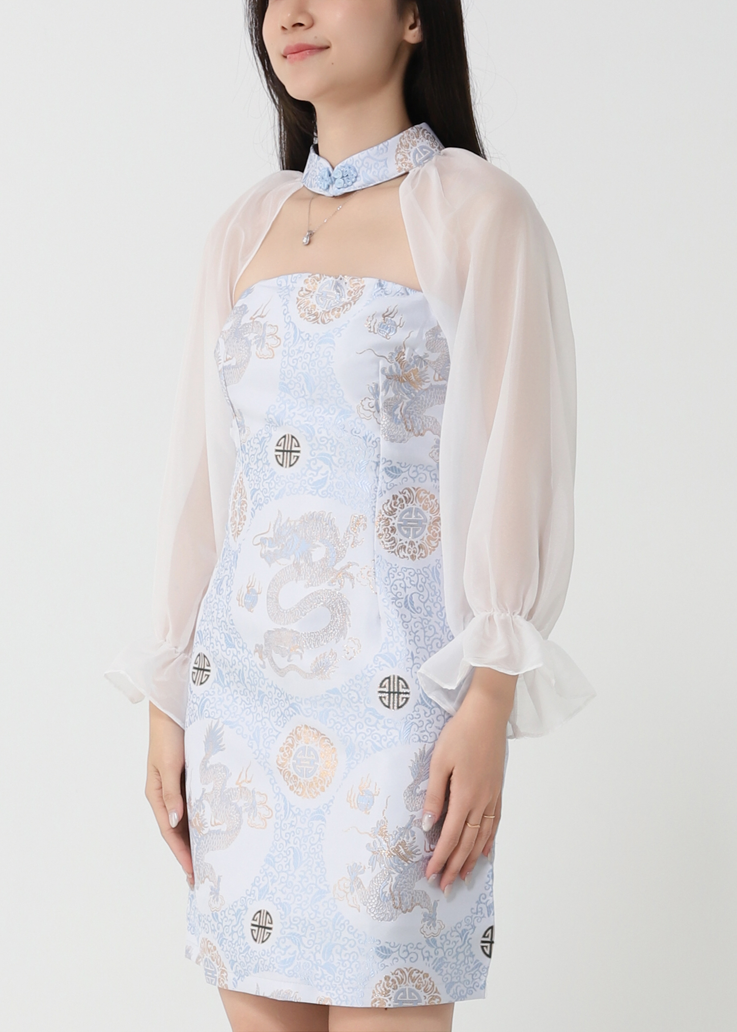 Fake Two Peice Cheongsam Dress 32957