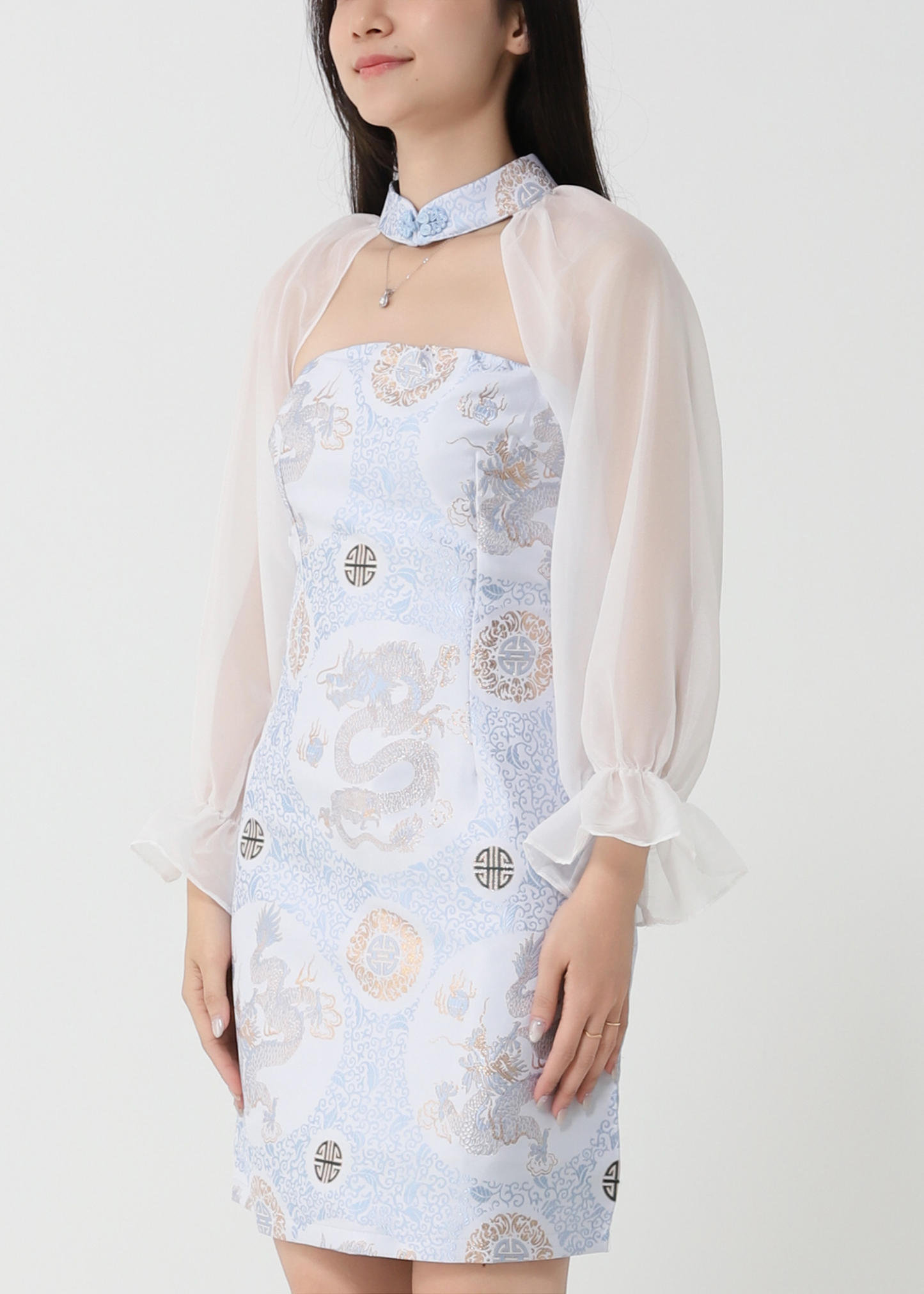 Fake Two Peice Cheongsam Dress 32957