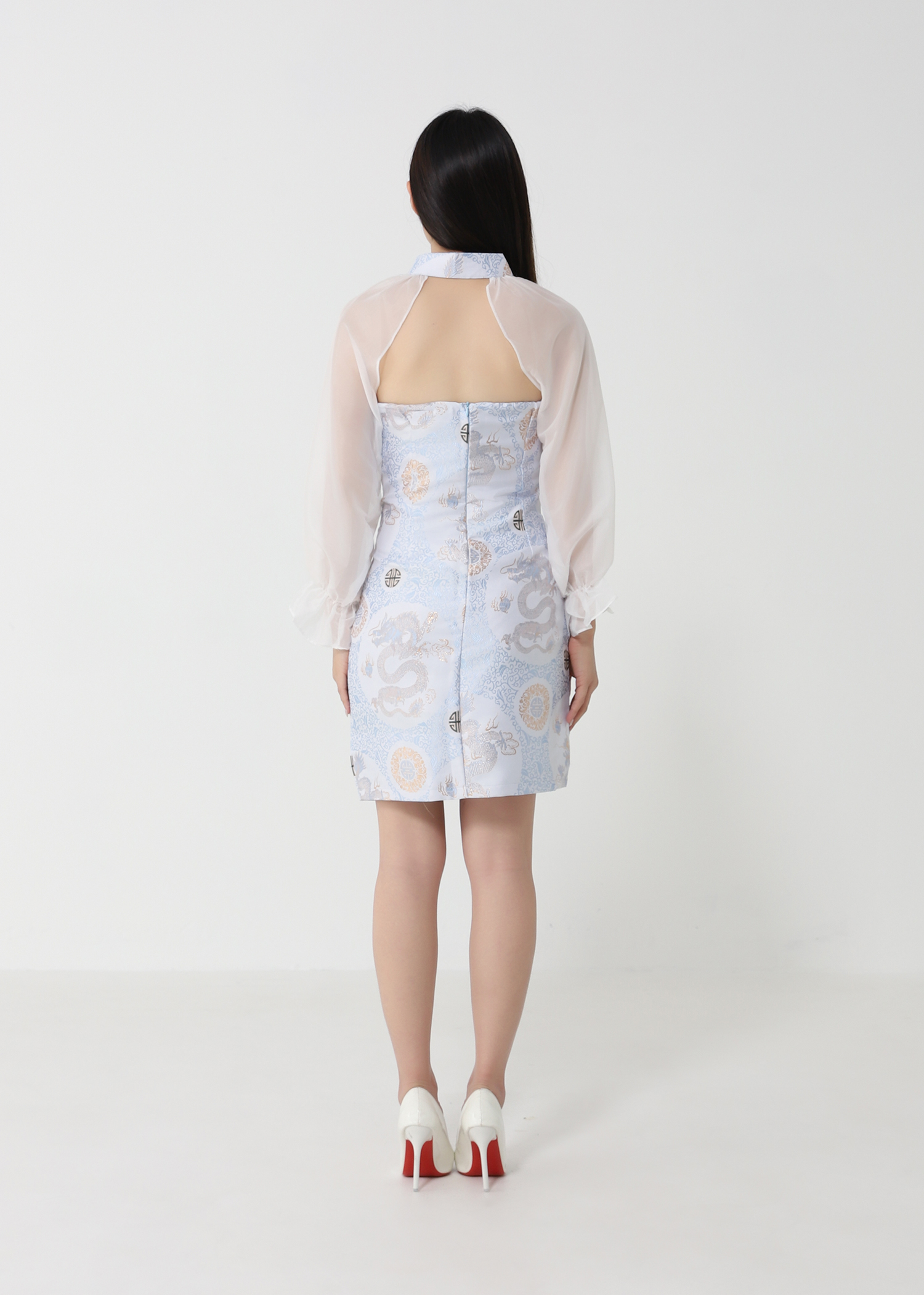 Fake Two Peice Cheongsam Dress 32957