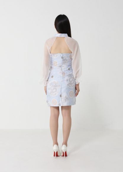Fake Two Peice Cheongsam Dress 32957