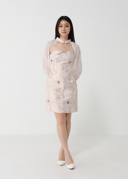 Fake Two Peice Cheongsam Dress 32957