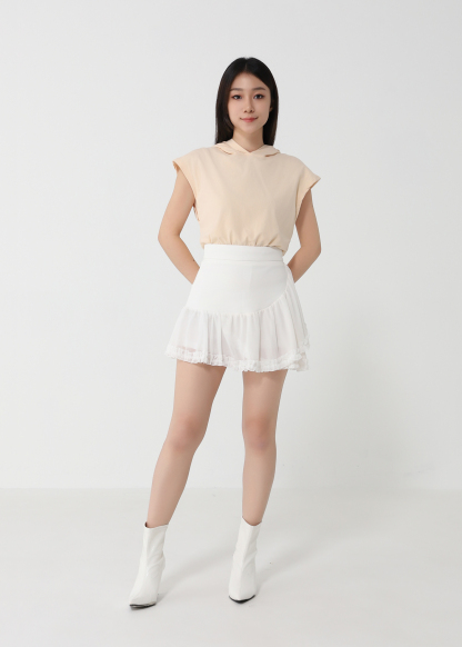 High Waist Ruffles Skirt Pants 32947