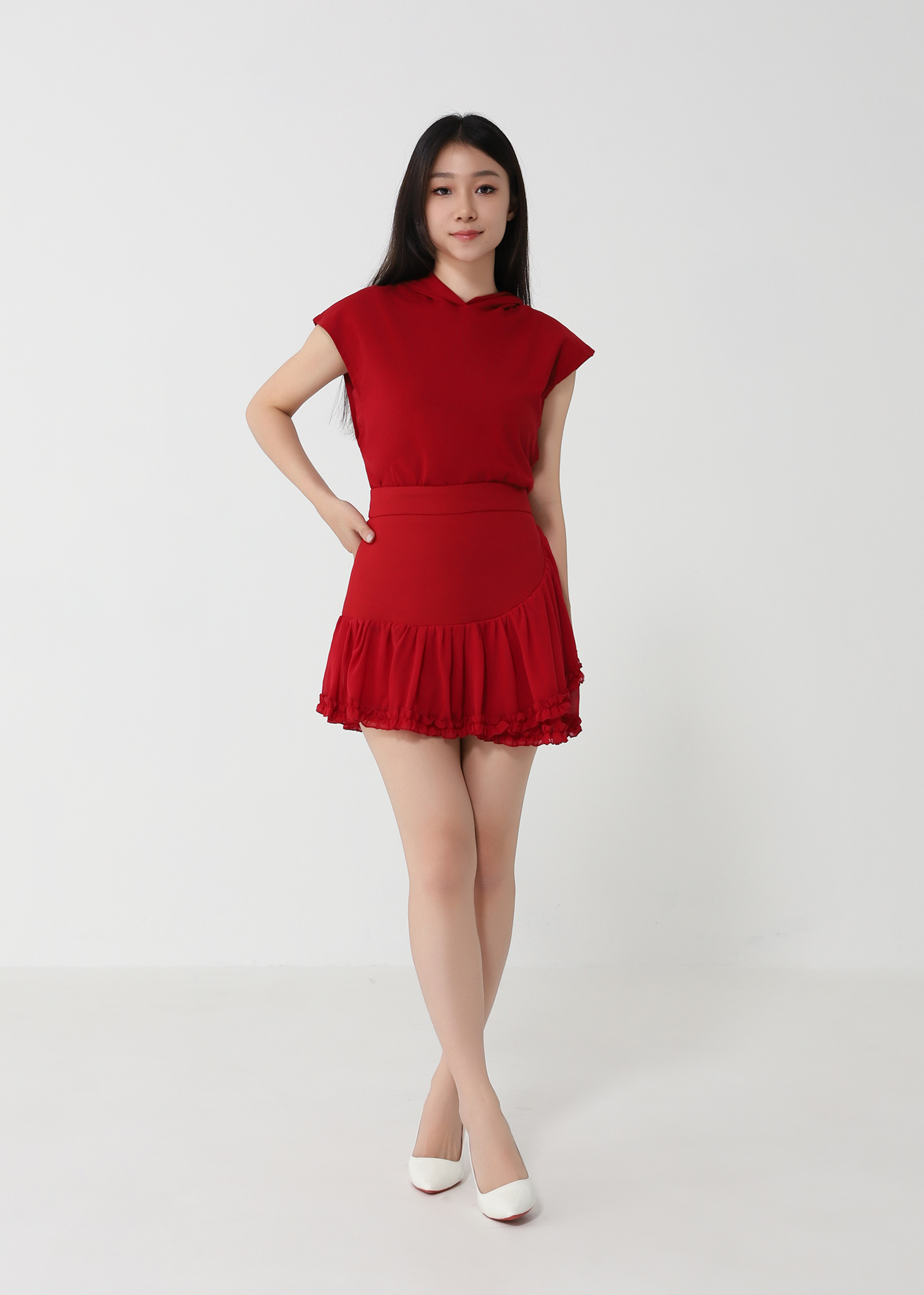 High Waist Ruffles Skirt Pants 32947