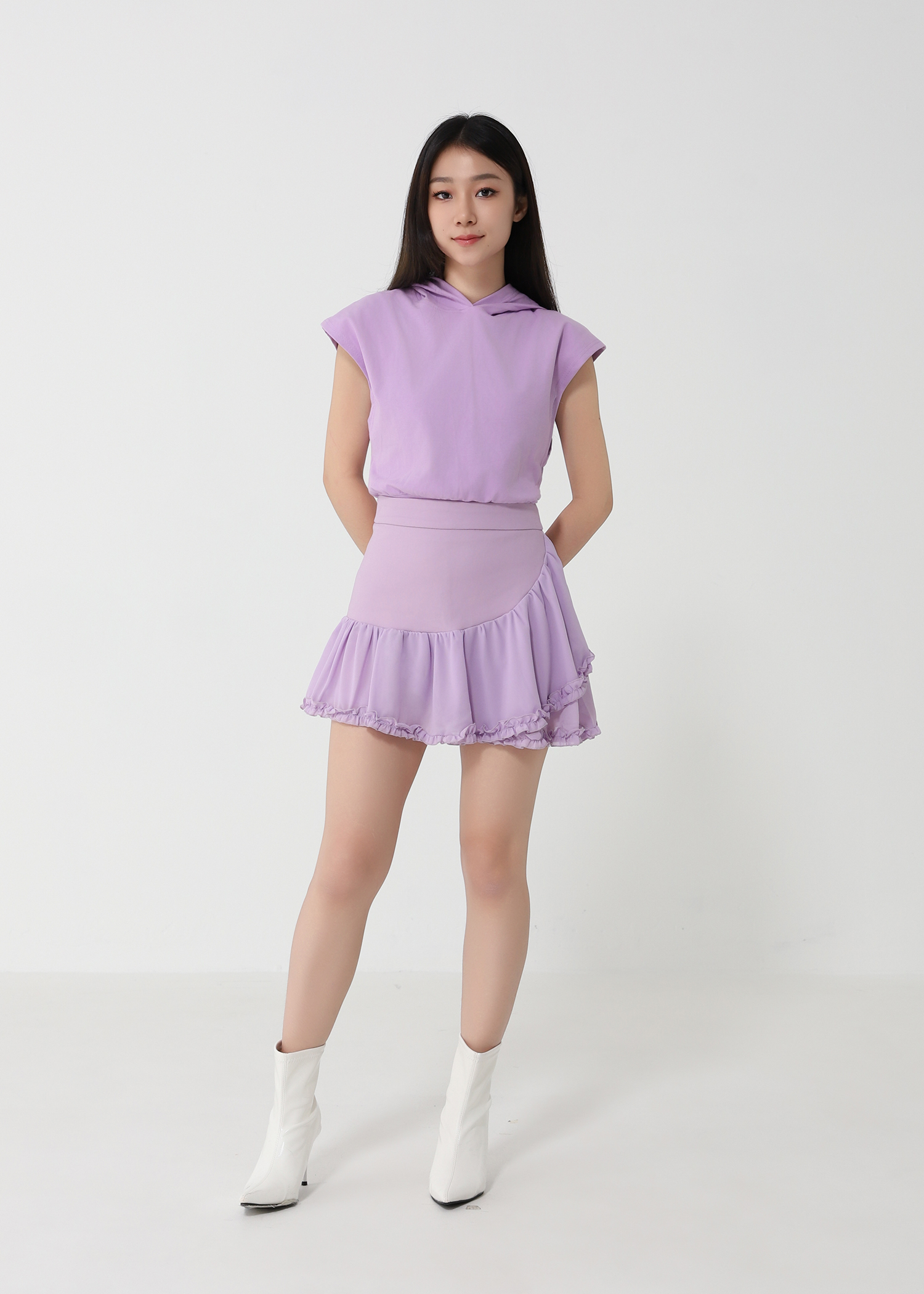 High Waist Ruffles Skirt Pants 32947