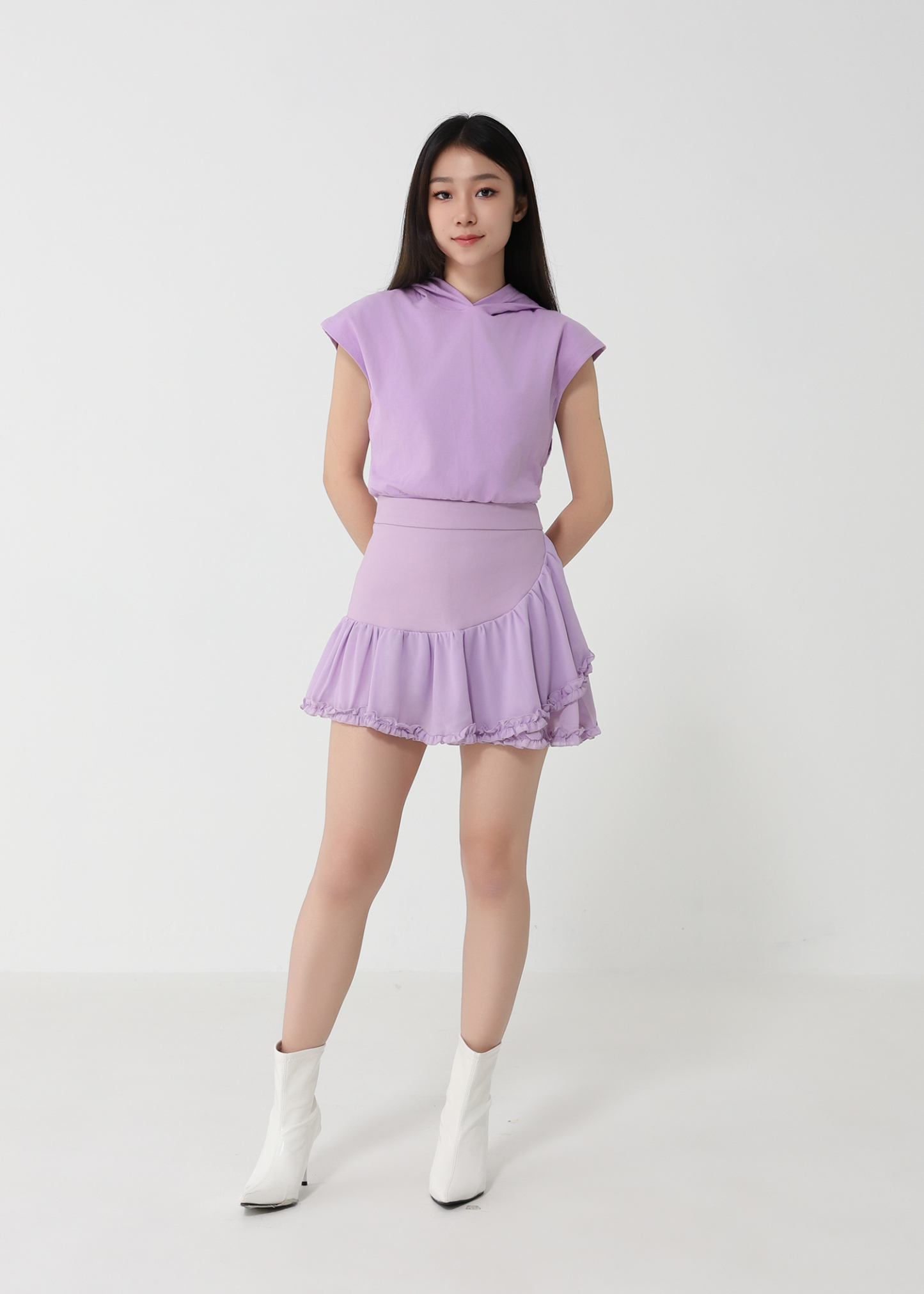 High Waist Ruffles Skirt Pants 32947