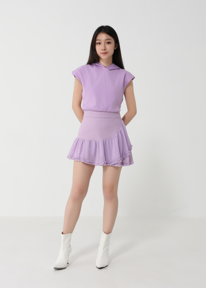High Waist Ruffles Skirt Pants 32947