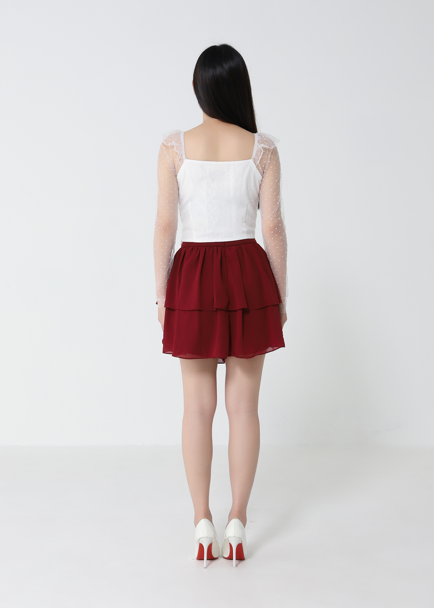 High Waist Pleated Skirt Pant 33050