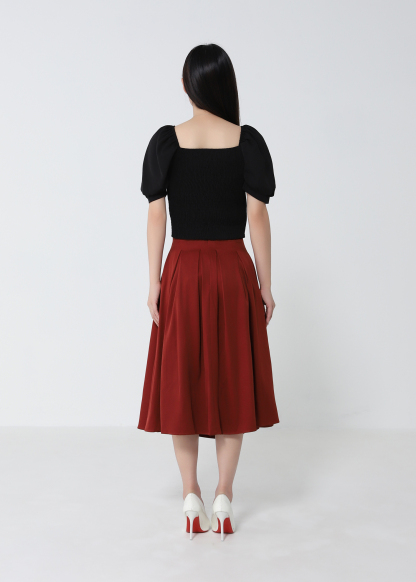High Waist Pleated Skirt 32964