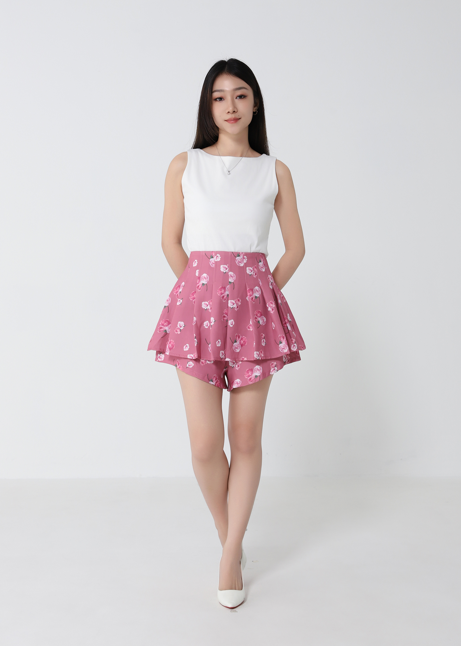 Sleeveless Plain Top 33081