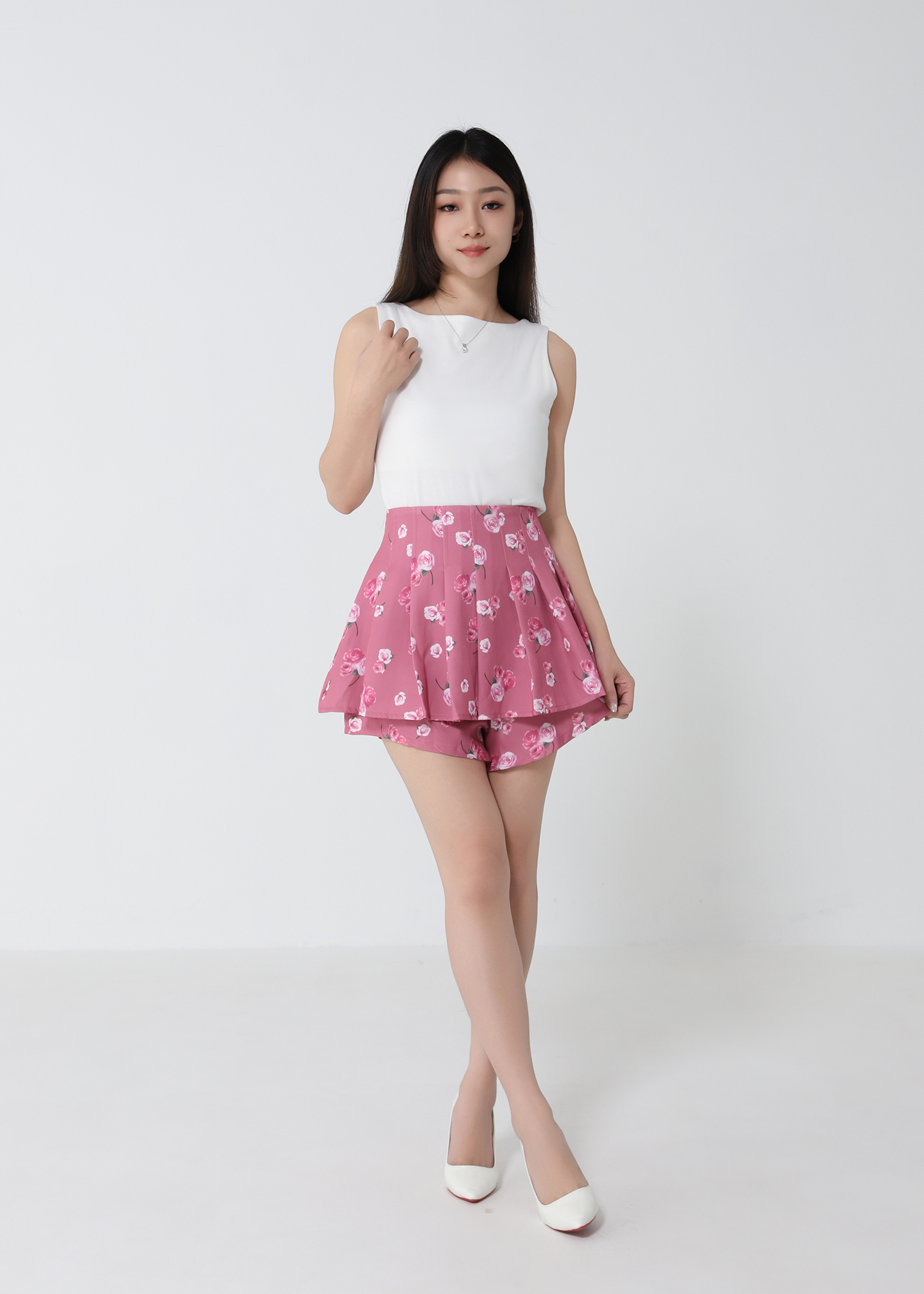 Sleeveless Plain Top 33081
