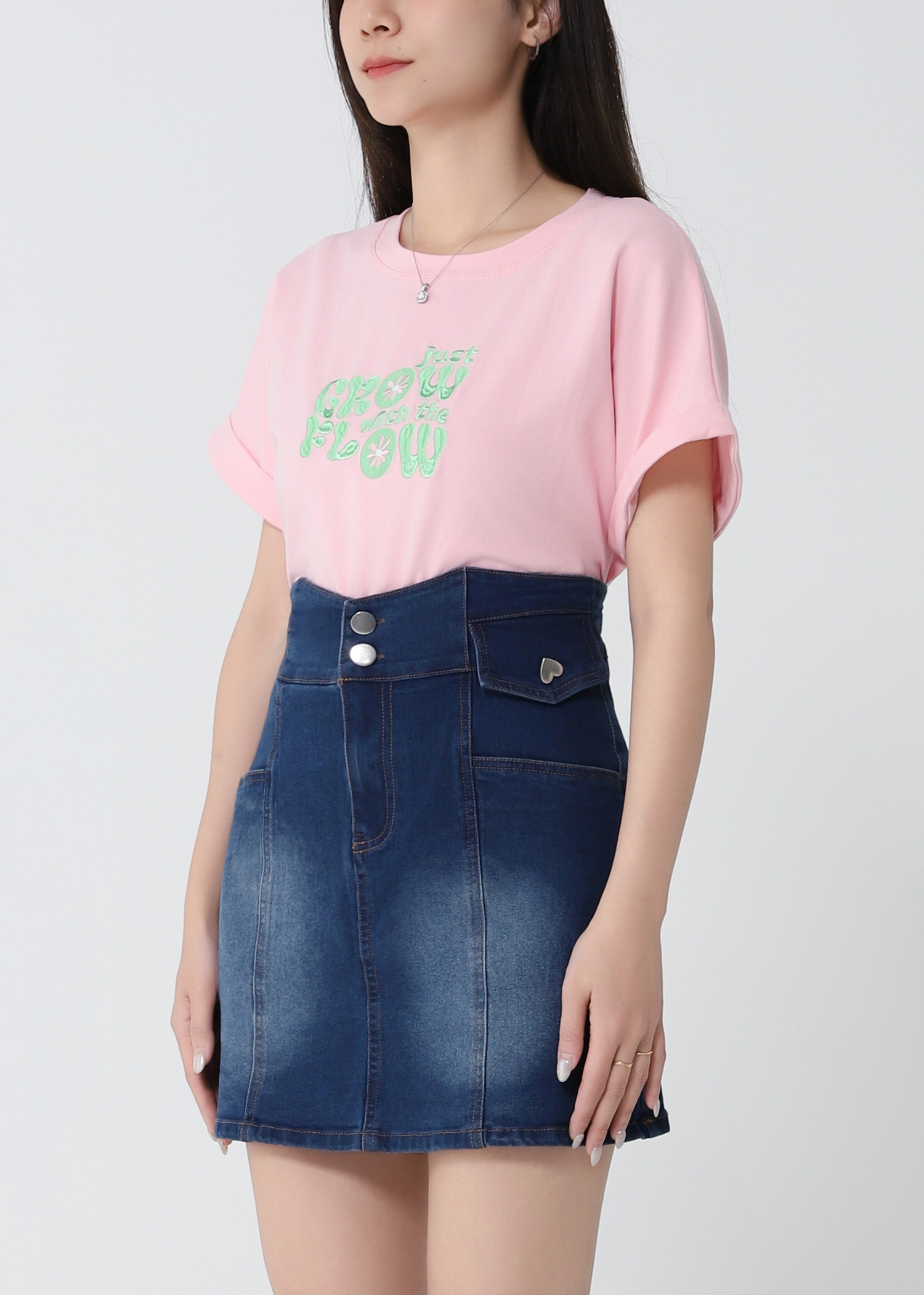 Denim Front Pocket Skirt Pant 