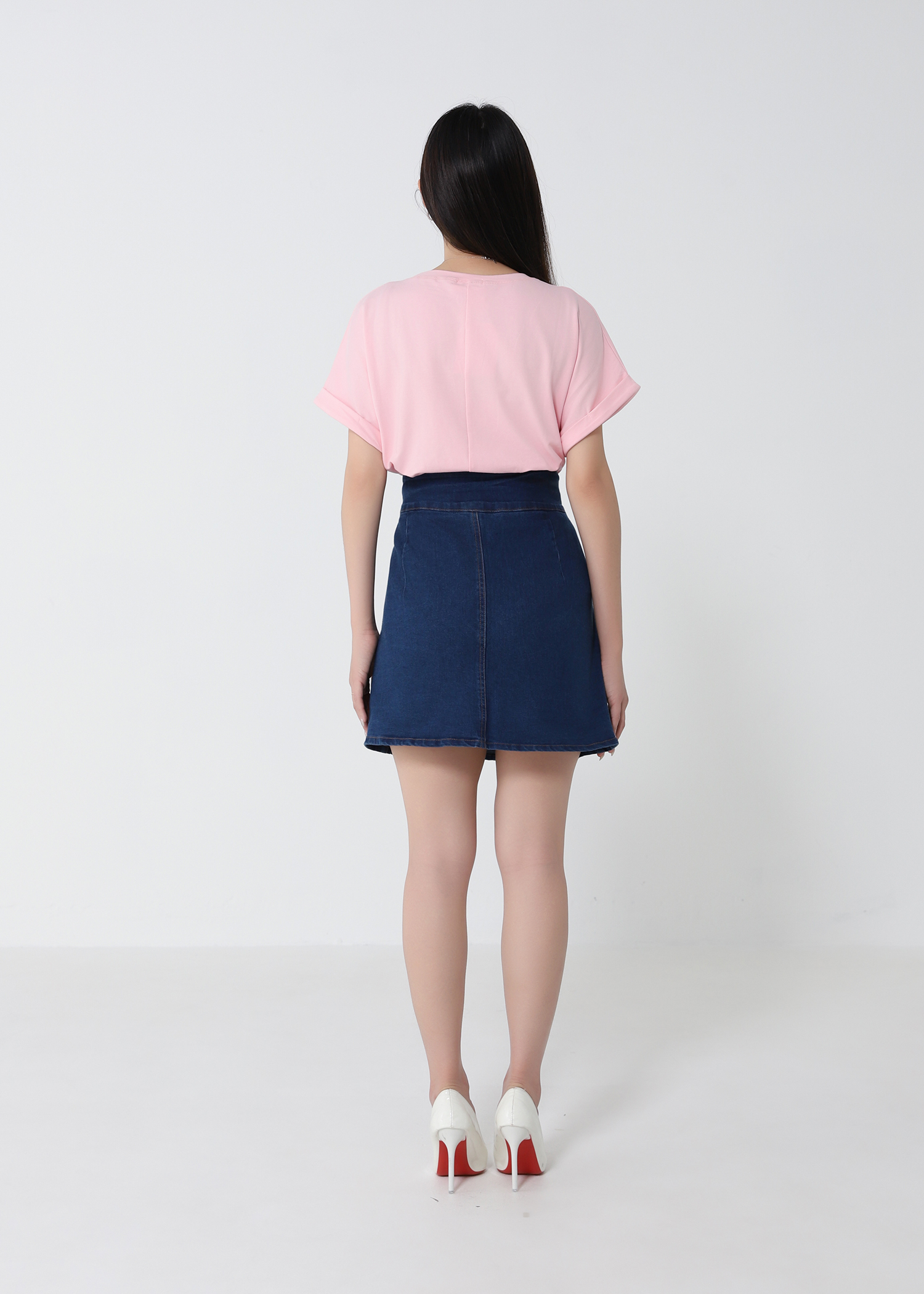 Denim Front Pocket Skirt Pant 