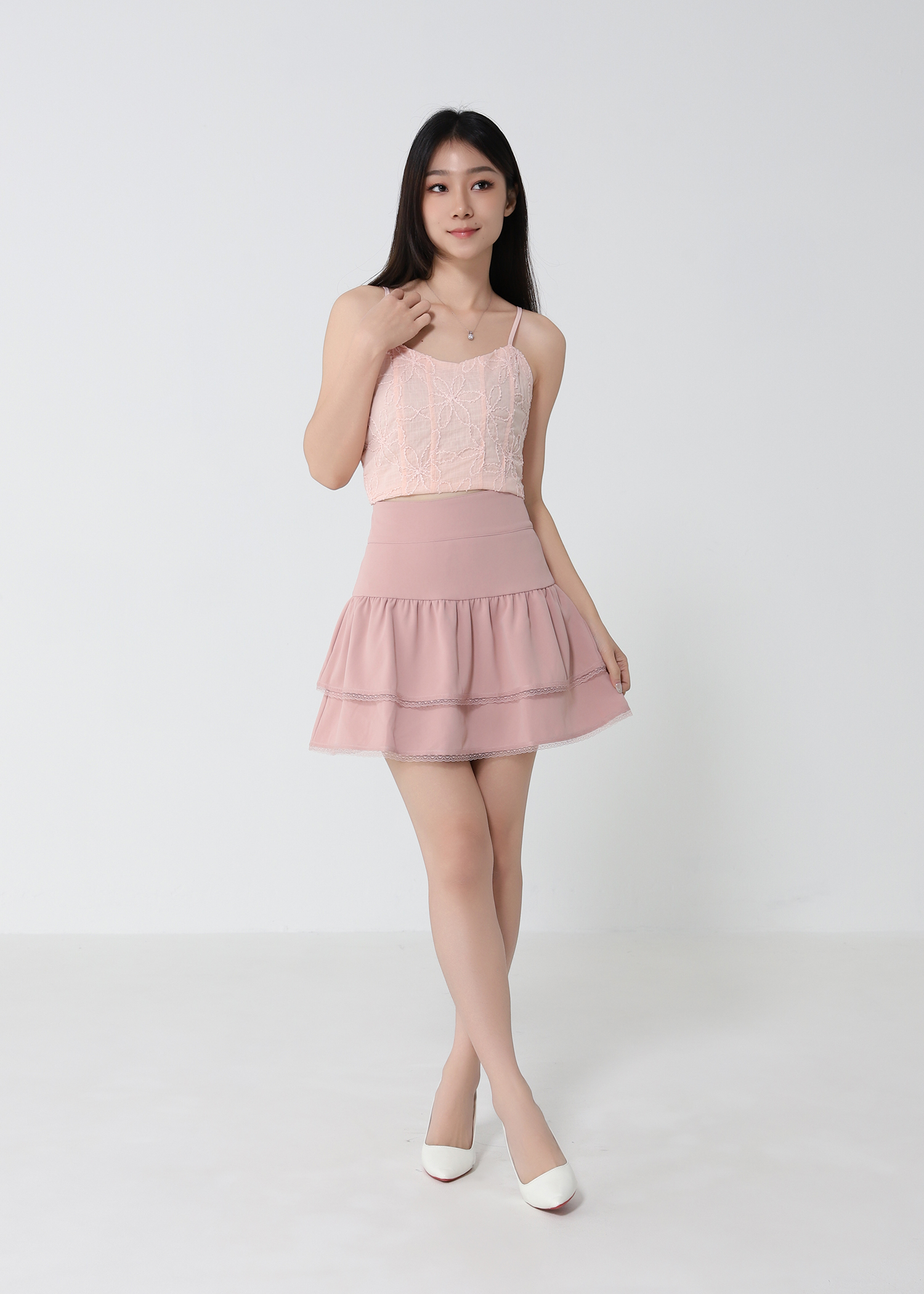 Sleeveless Back Zip Top 