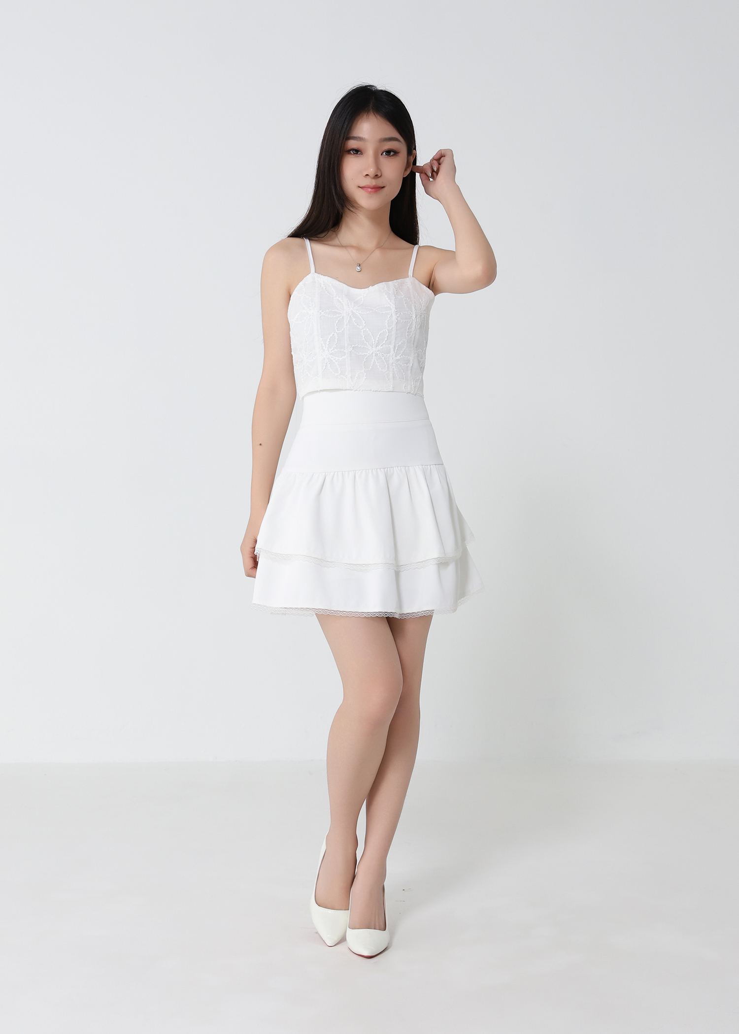 Sleeveless Back Zip Top 