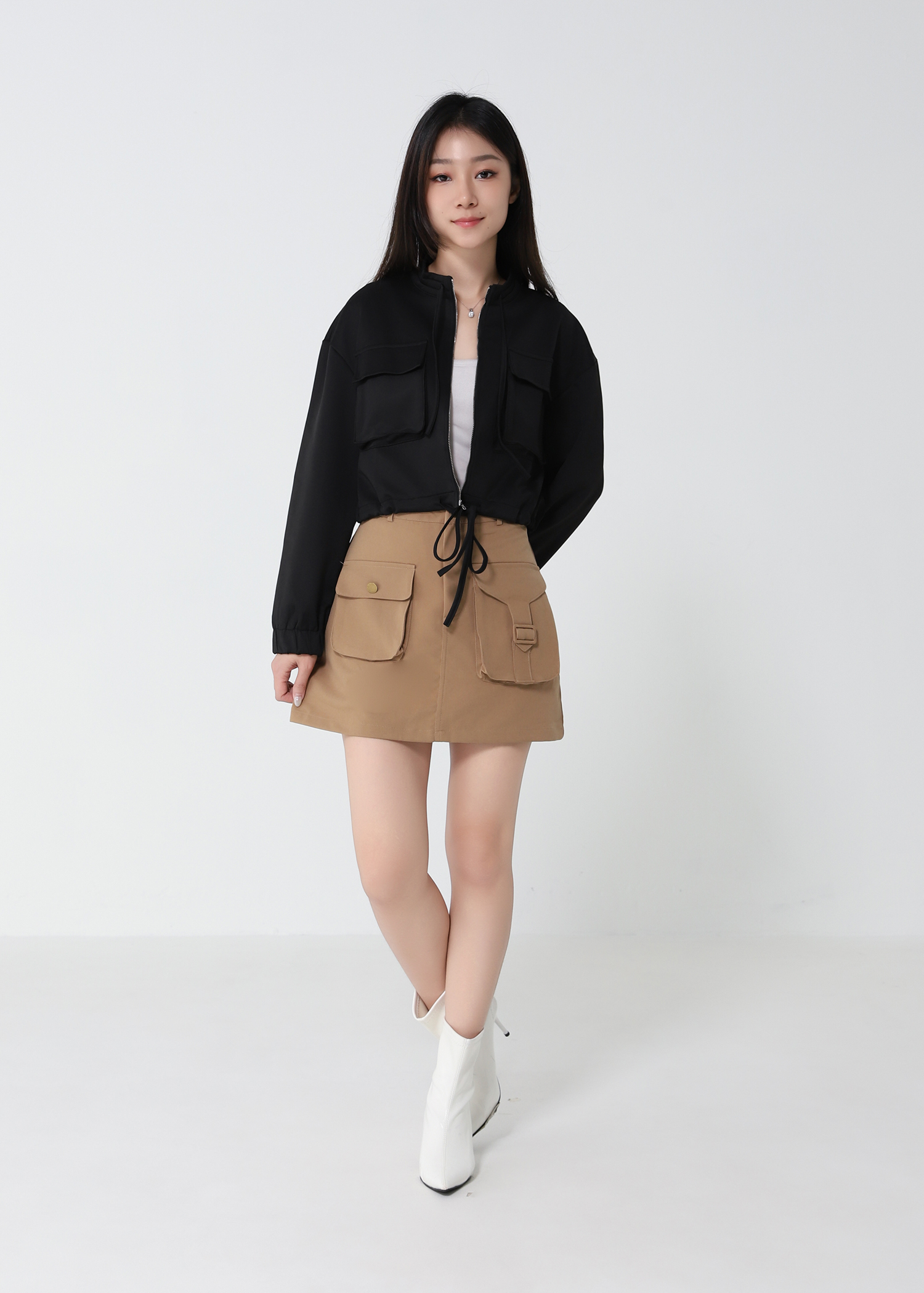 High Waist Front Button Skirt Pants 33139