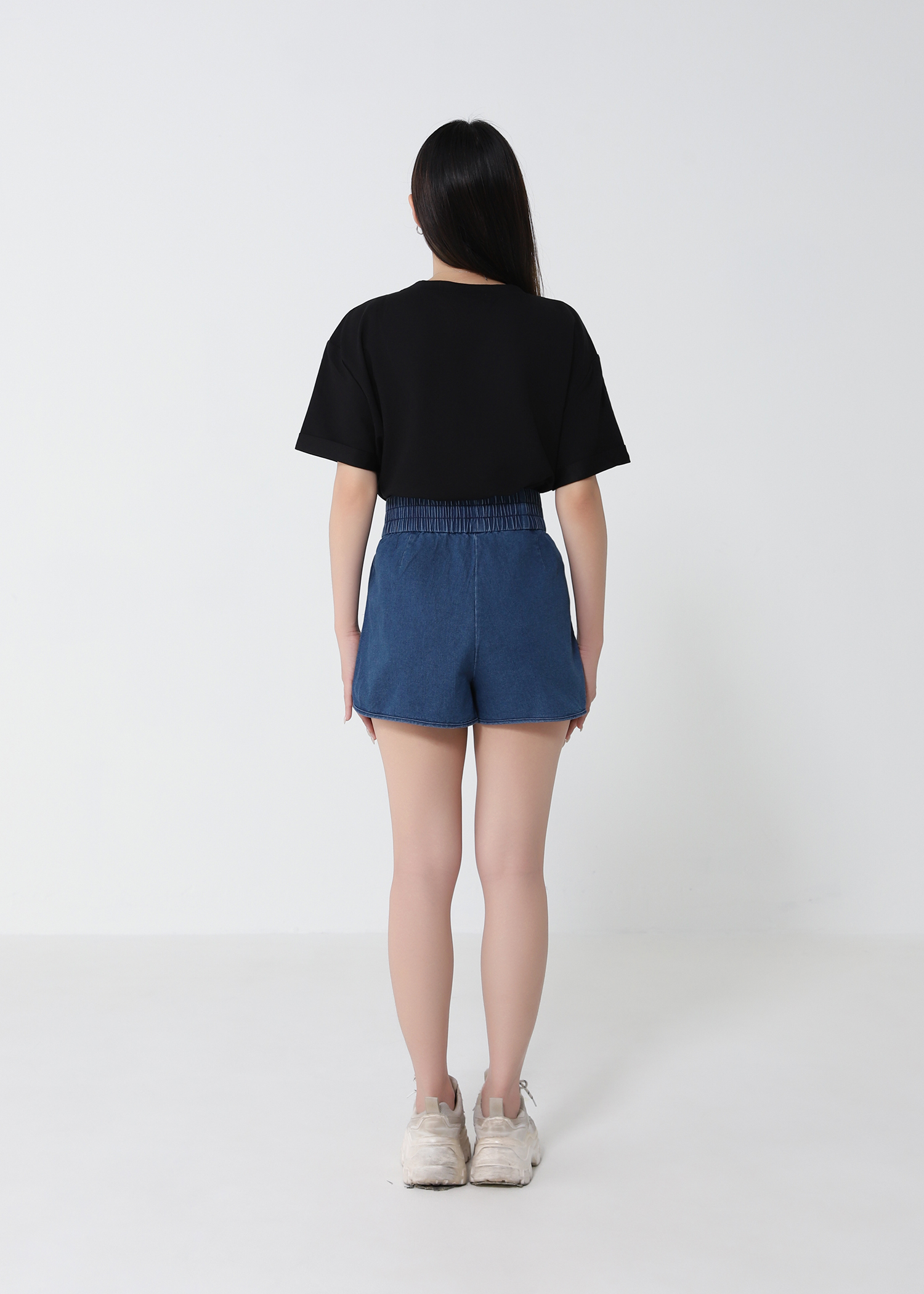 High Waist Denim Side Pocket Skirt Pants 