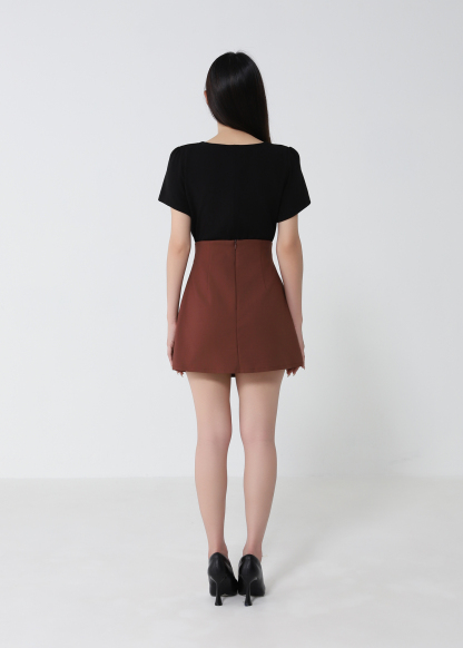 High Waist Pleated SKirt Pants 