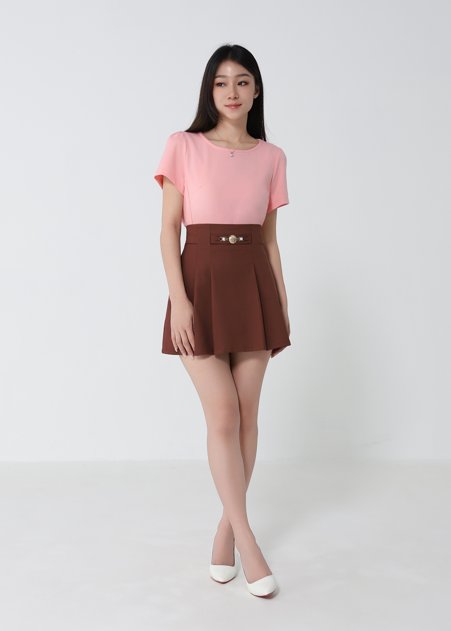 High Waist Pleated SKirt Pants 