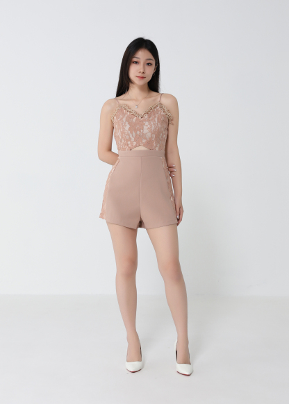 Sleeveless Lace Jumpsuit 