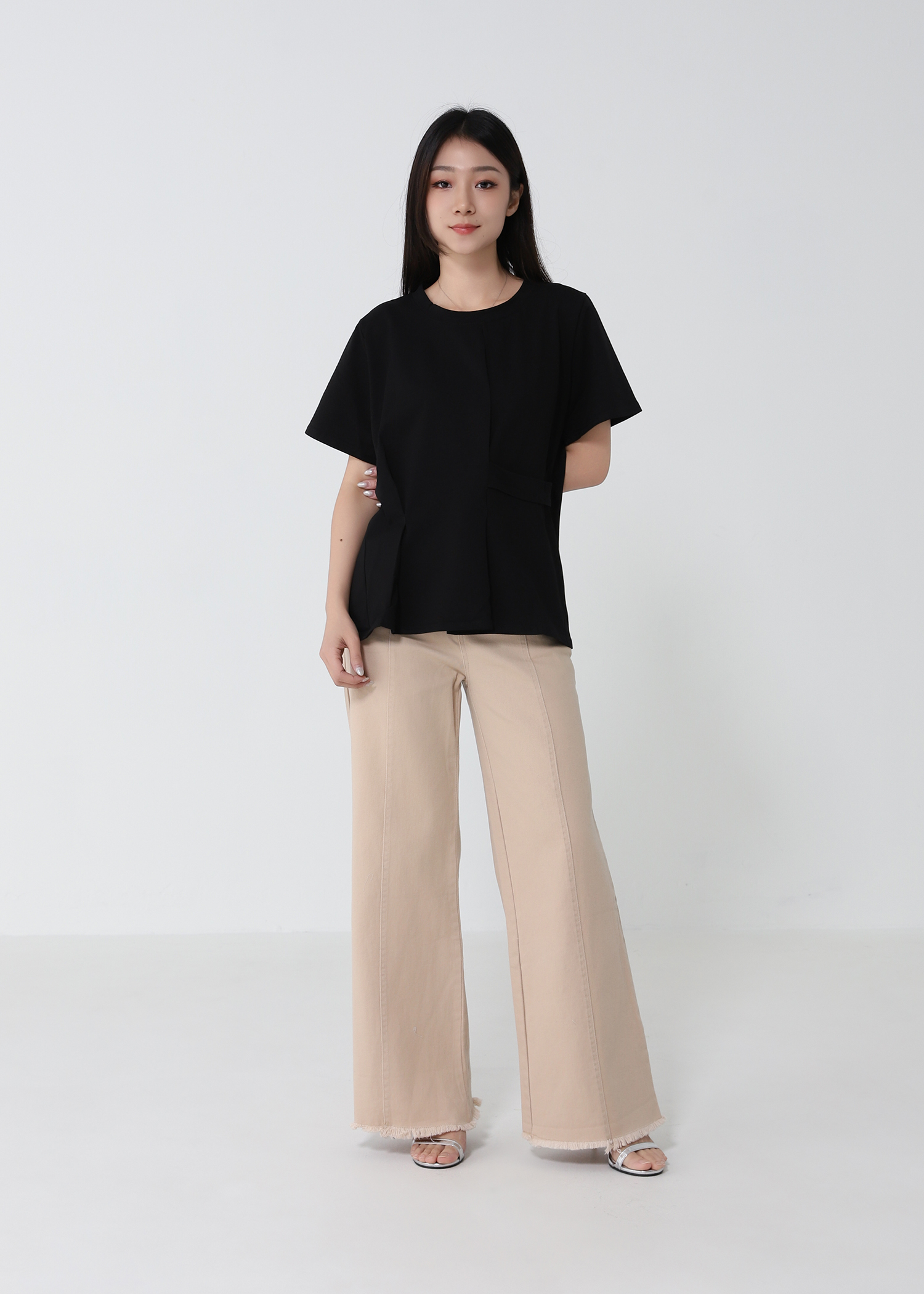 Short Sleeve Pleated Top 