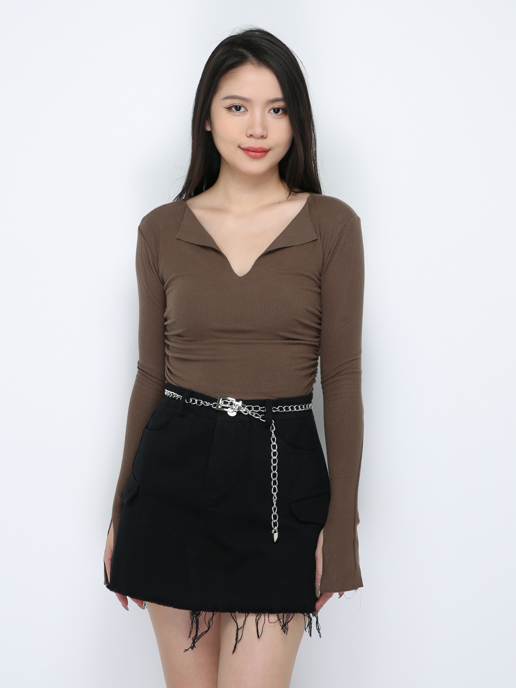 Side Pleated Top 33281