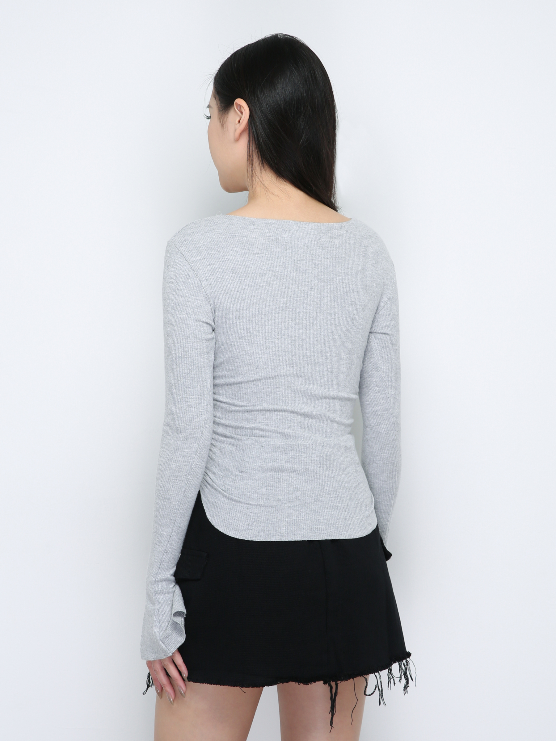 Front Zip With Belt Skirt 24182