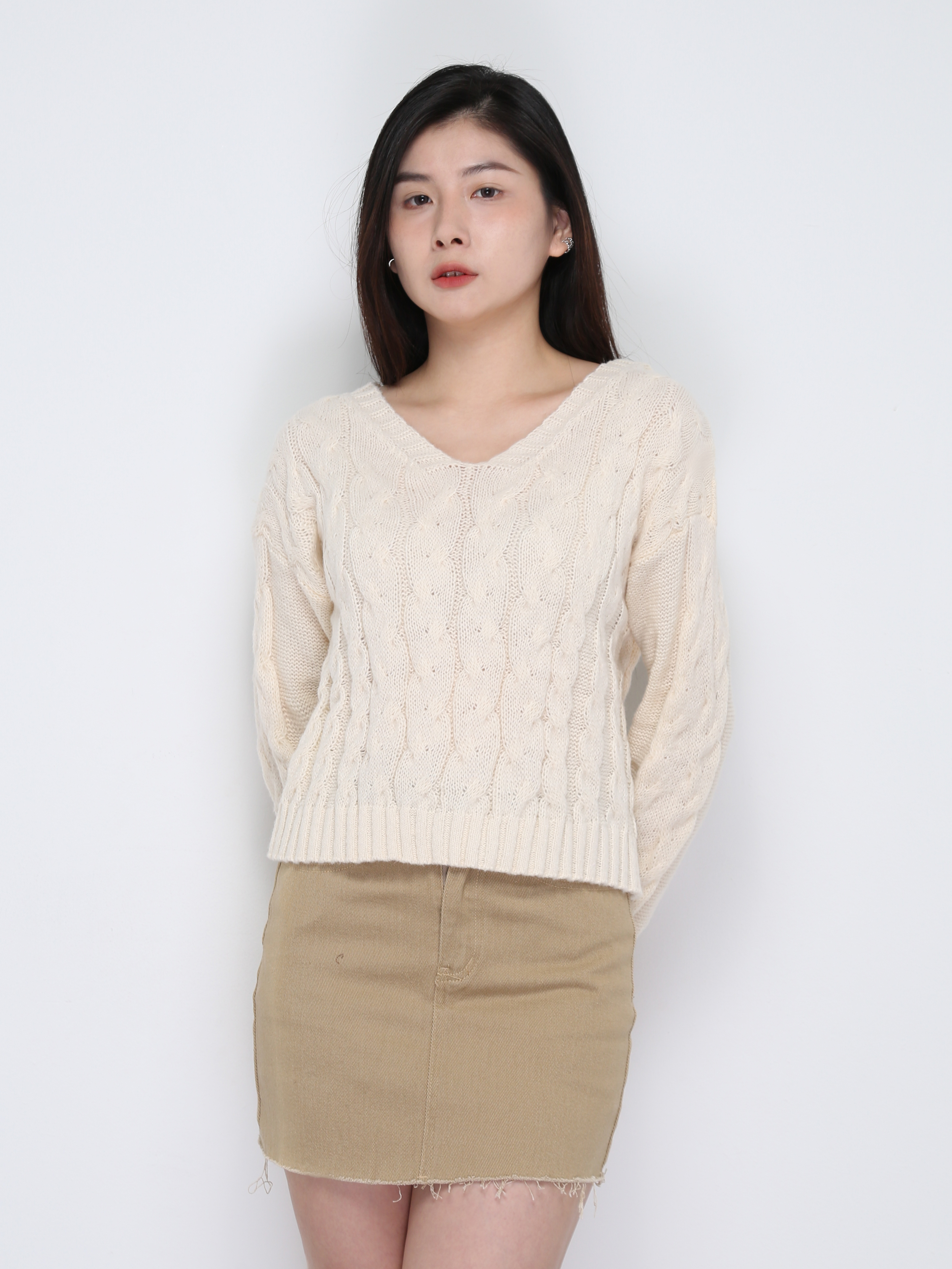 Knitted Long Sleeve Top 33383