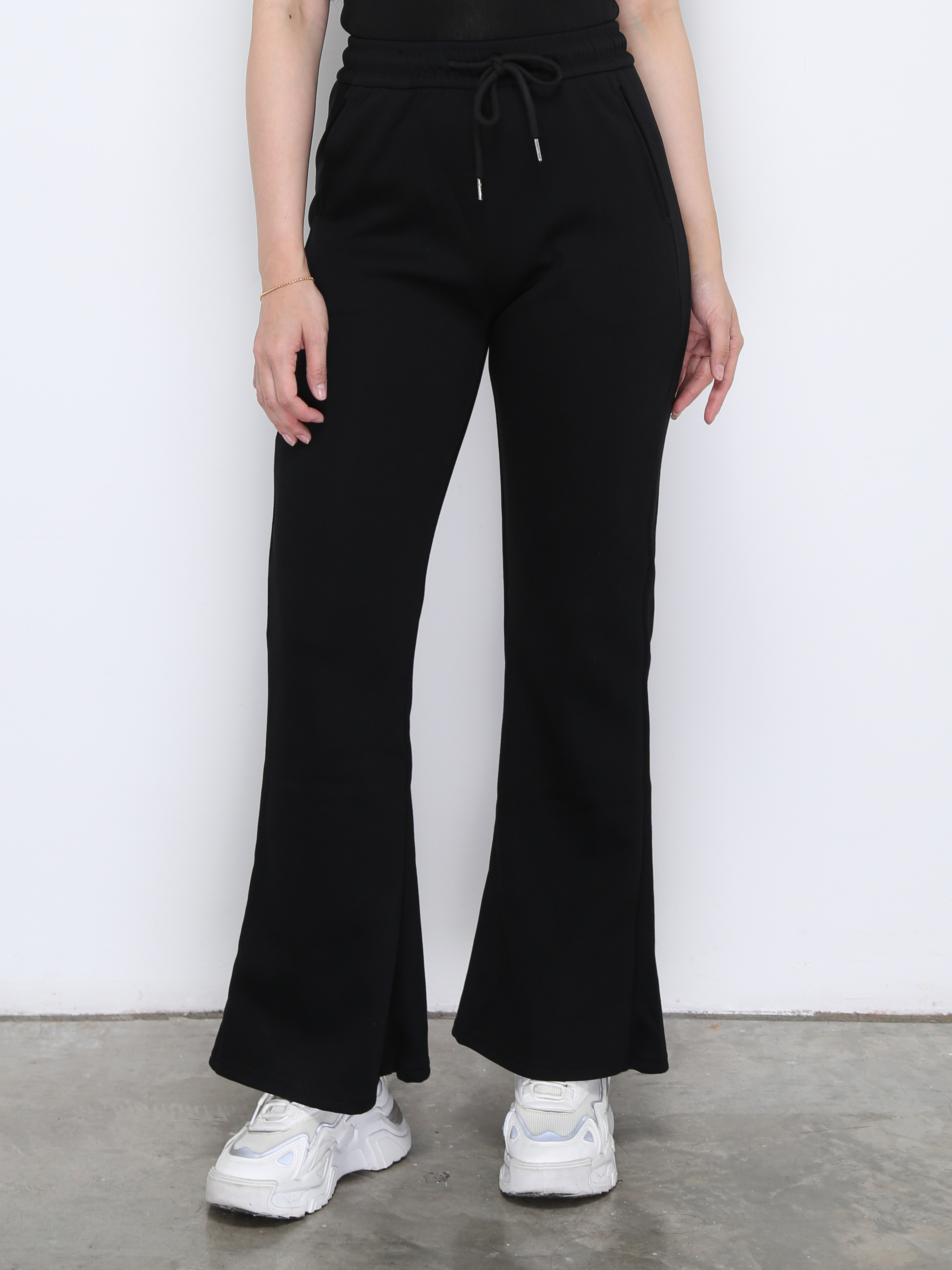 High Elastic Waist Front Pocket Long Pant 33401