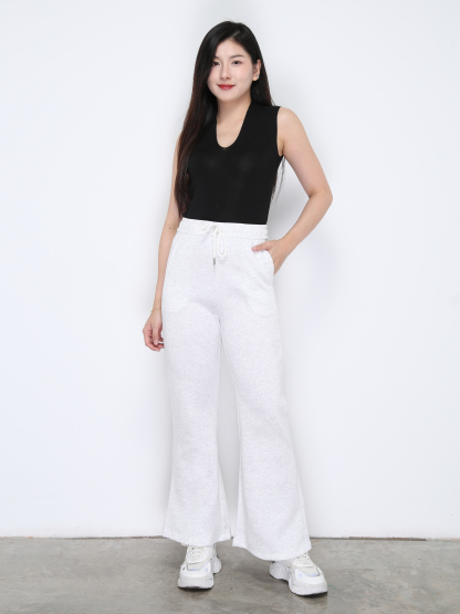 High Elastic Waist Front Pocket Long Pant 33401