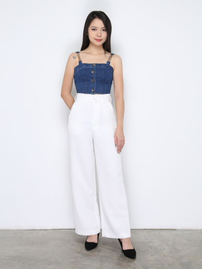 Sleeveless With Decorative Chain Top 33514