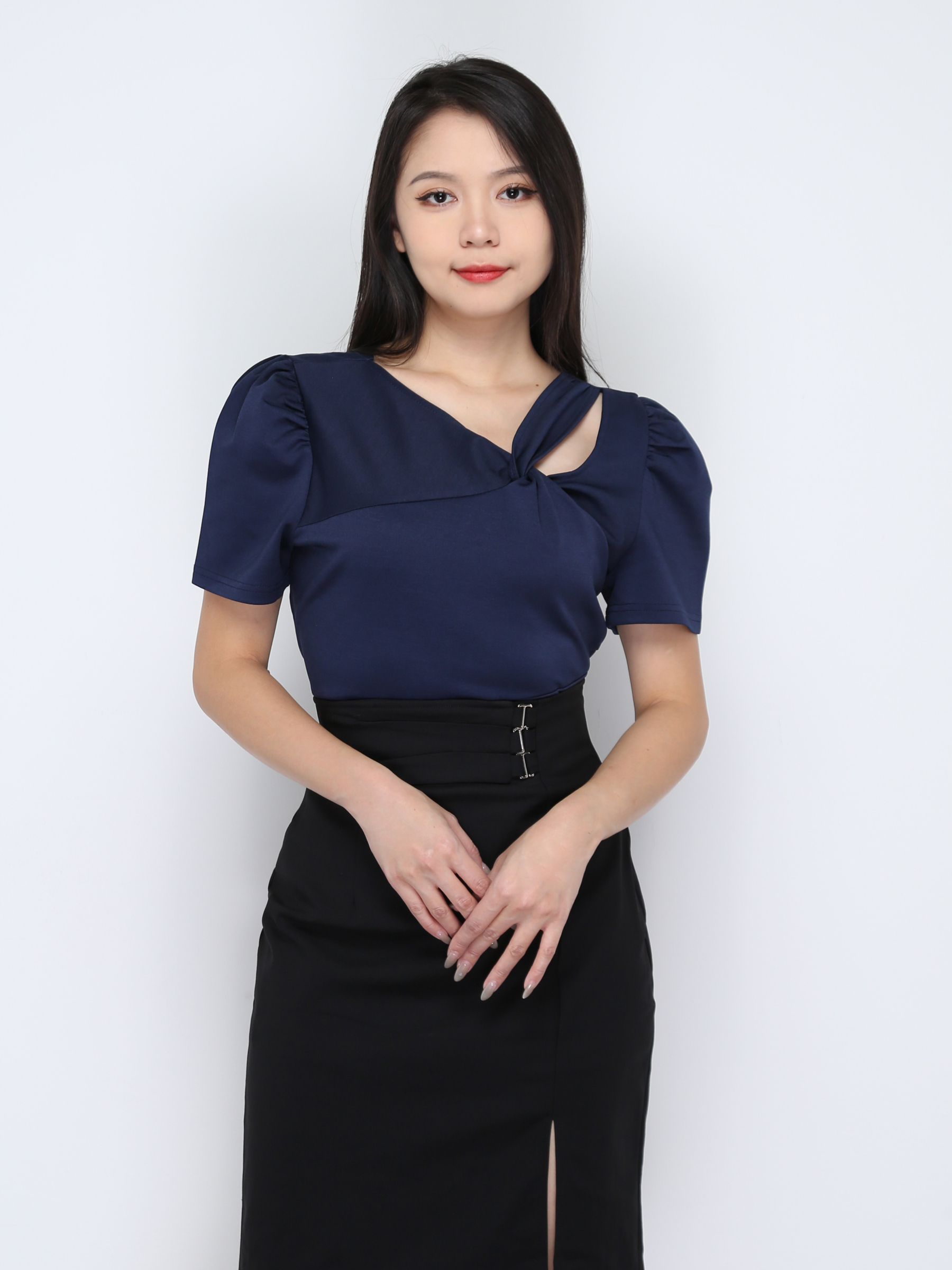Short Sleeve Pleated Top 33537