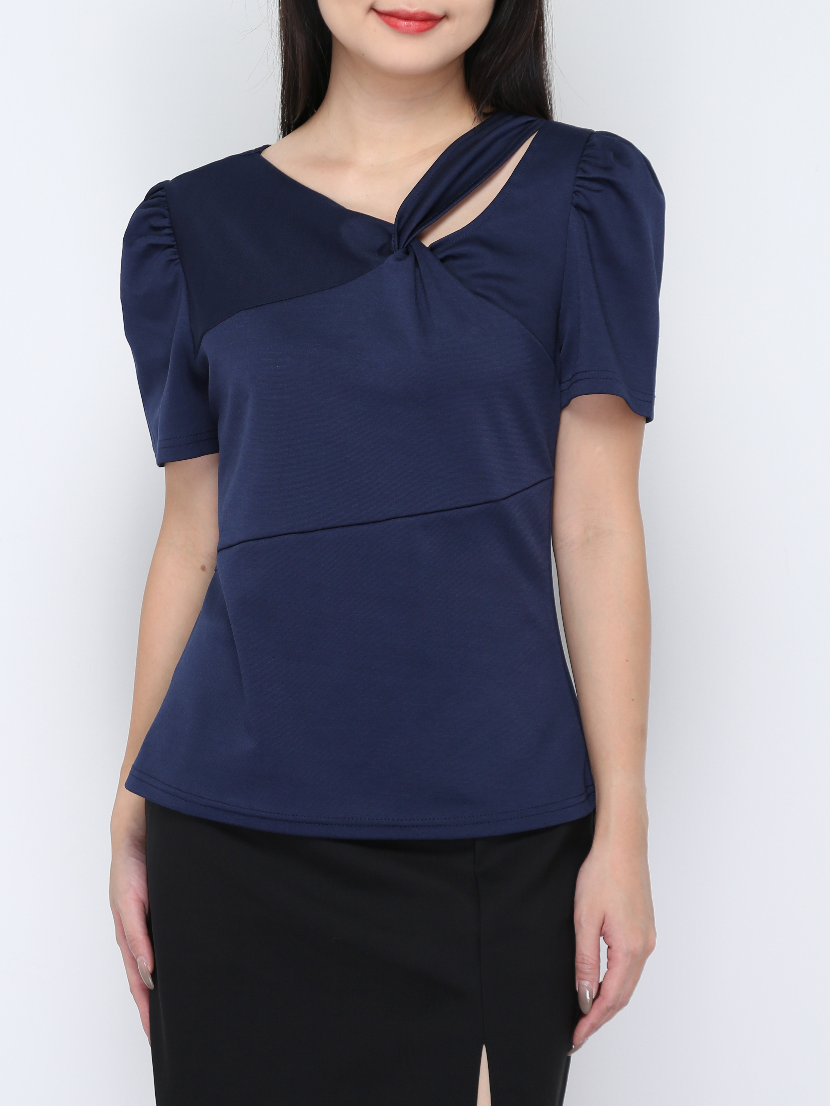 Short Sleeve Pleated Top 33537