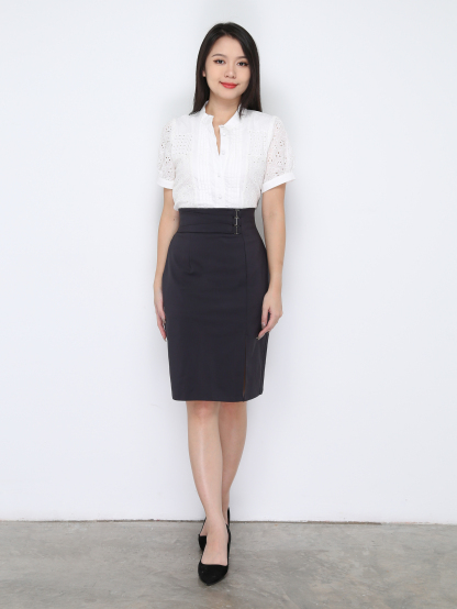 High Waist Midi Skirt 33563