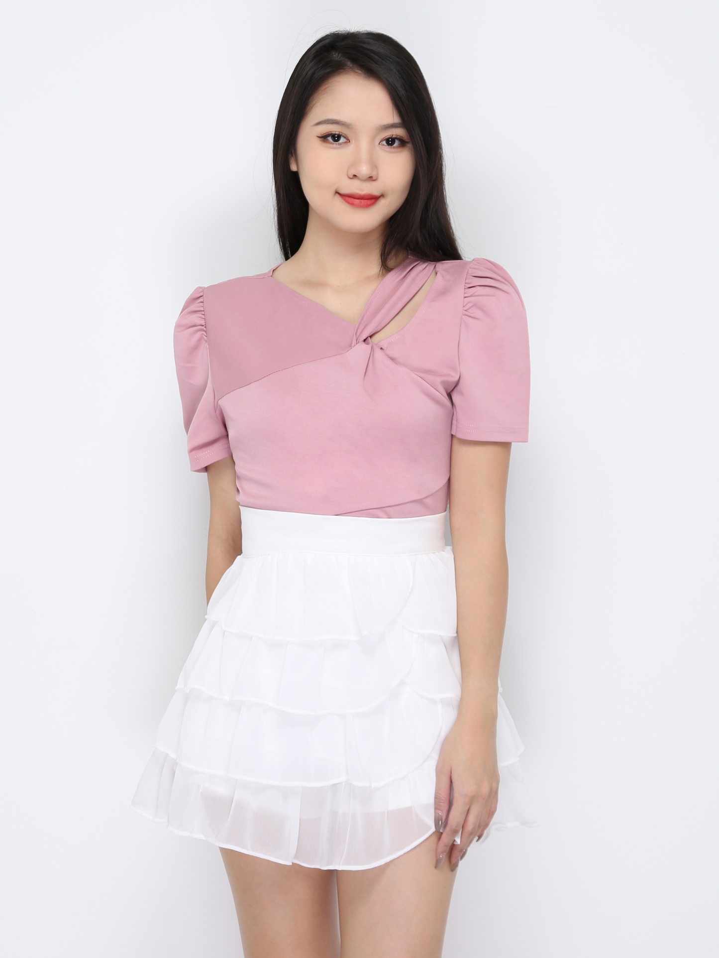 Layered Net Skirt Pants 33564