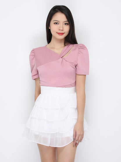 Layered Net Skirt Pants 33564