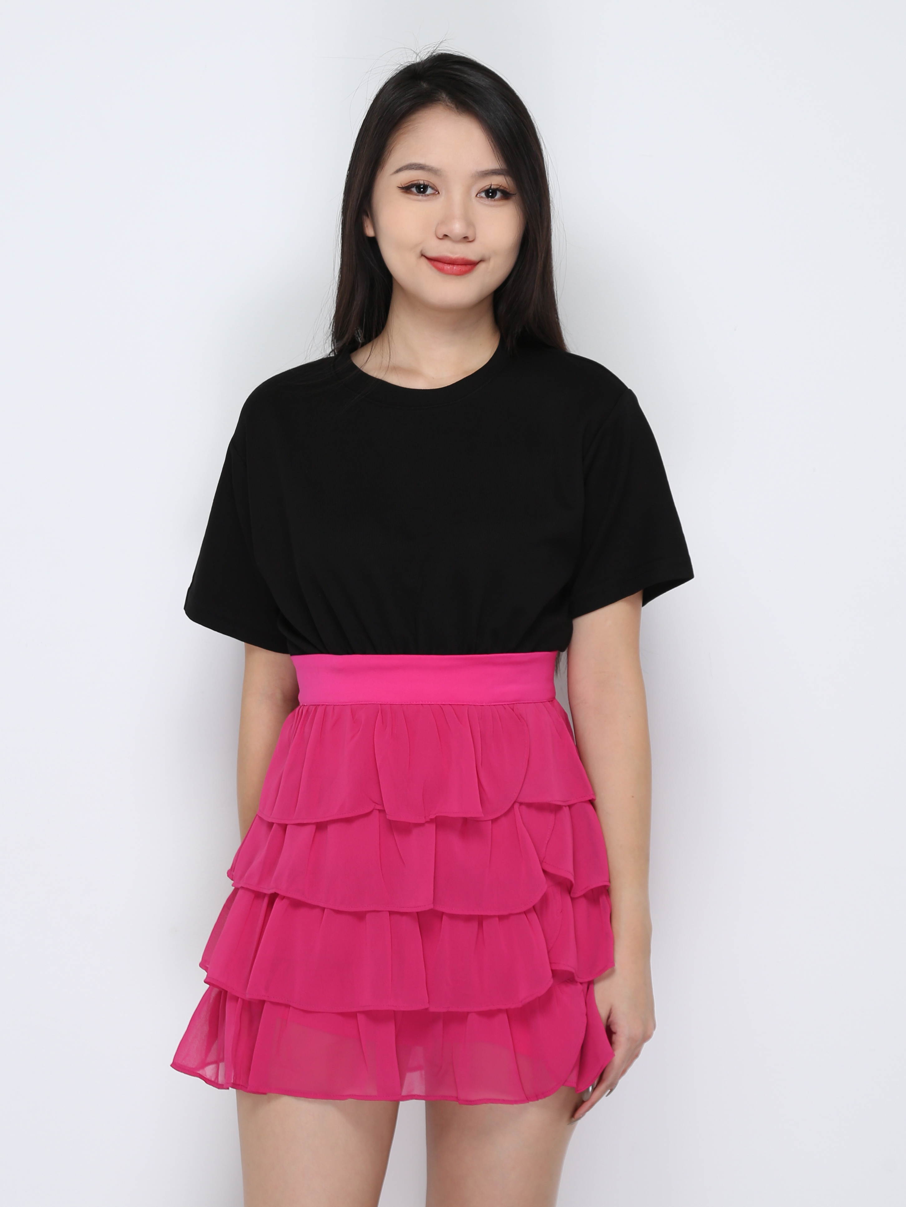 Layered Net Skirt Pants 33564