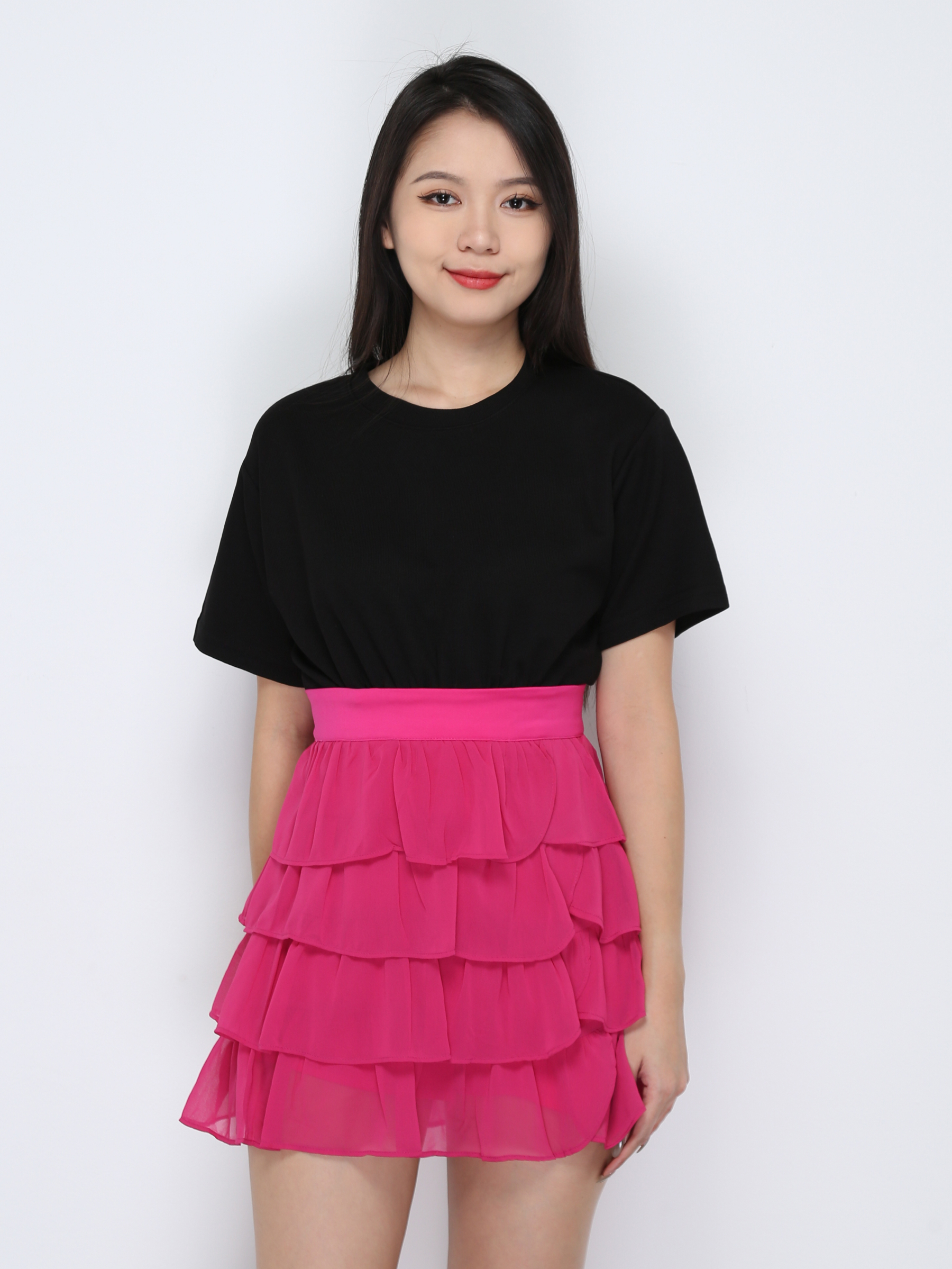 Layered Net Skirt Pants 33564