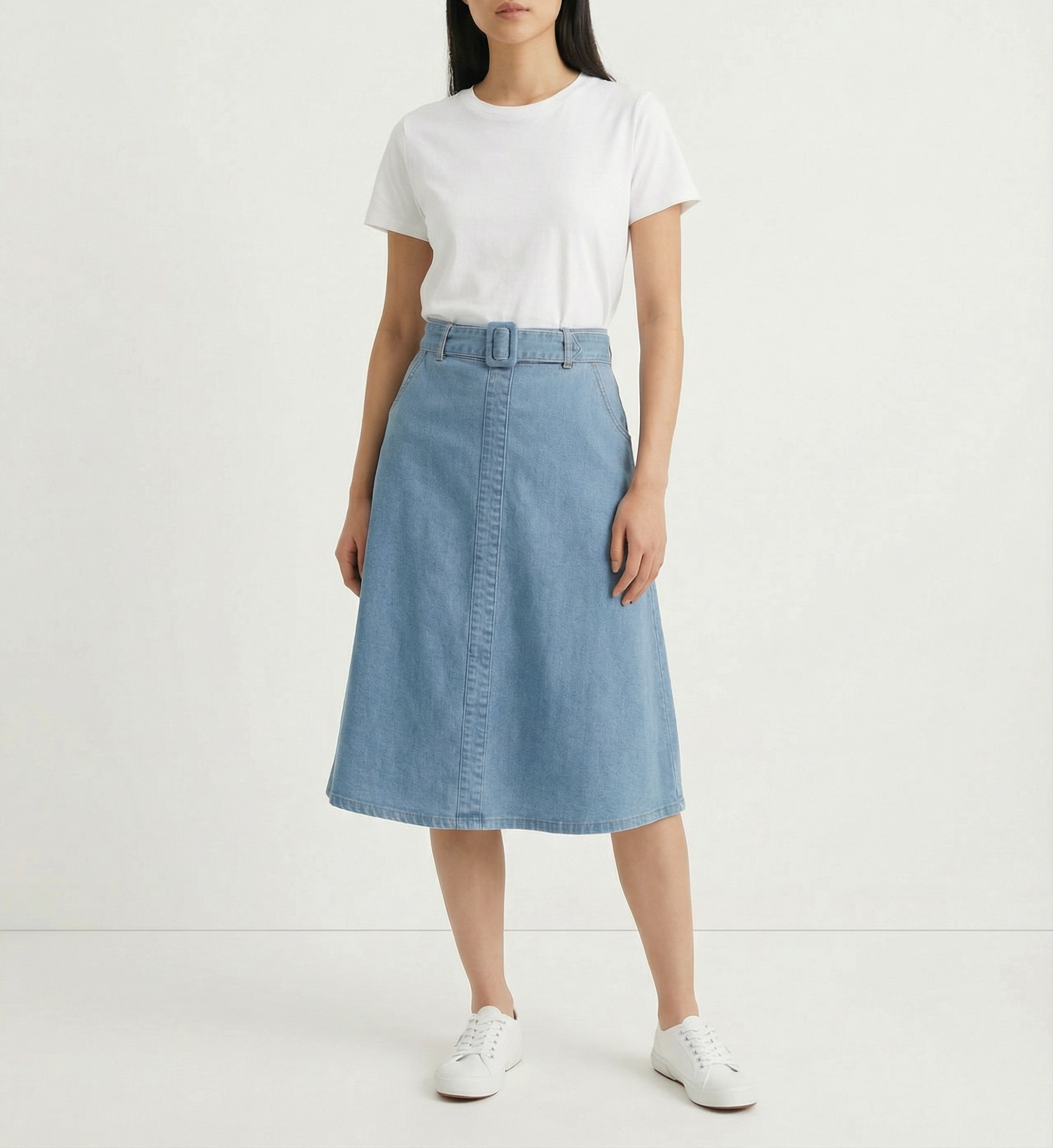 Denim A Line Skirt 33769