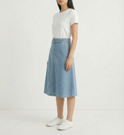 Denim A Line Skirt 33769