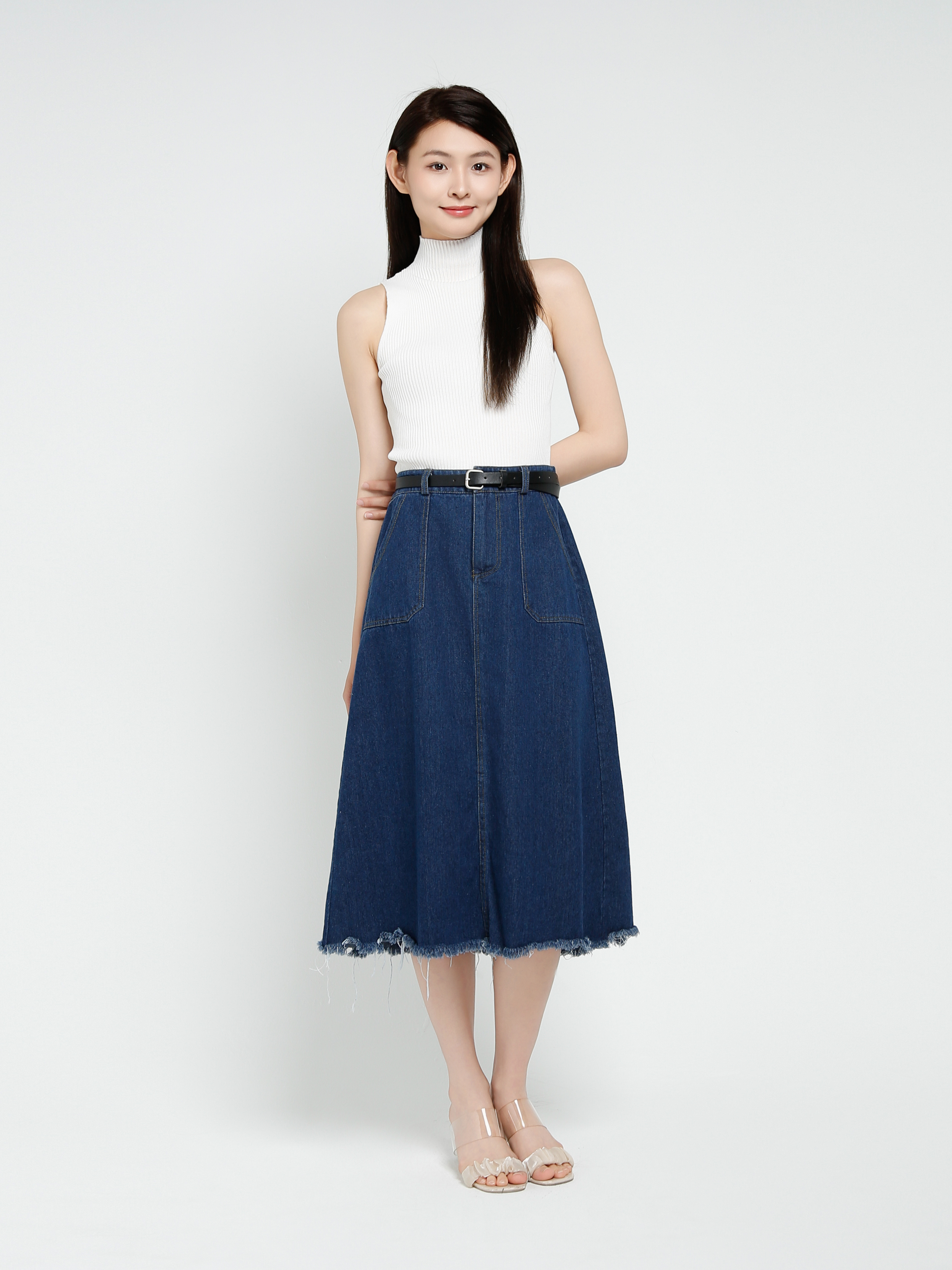 Knitted High Neck Sleeveless Top 33775