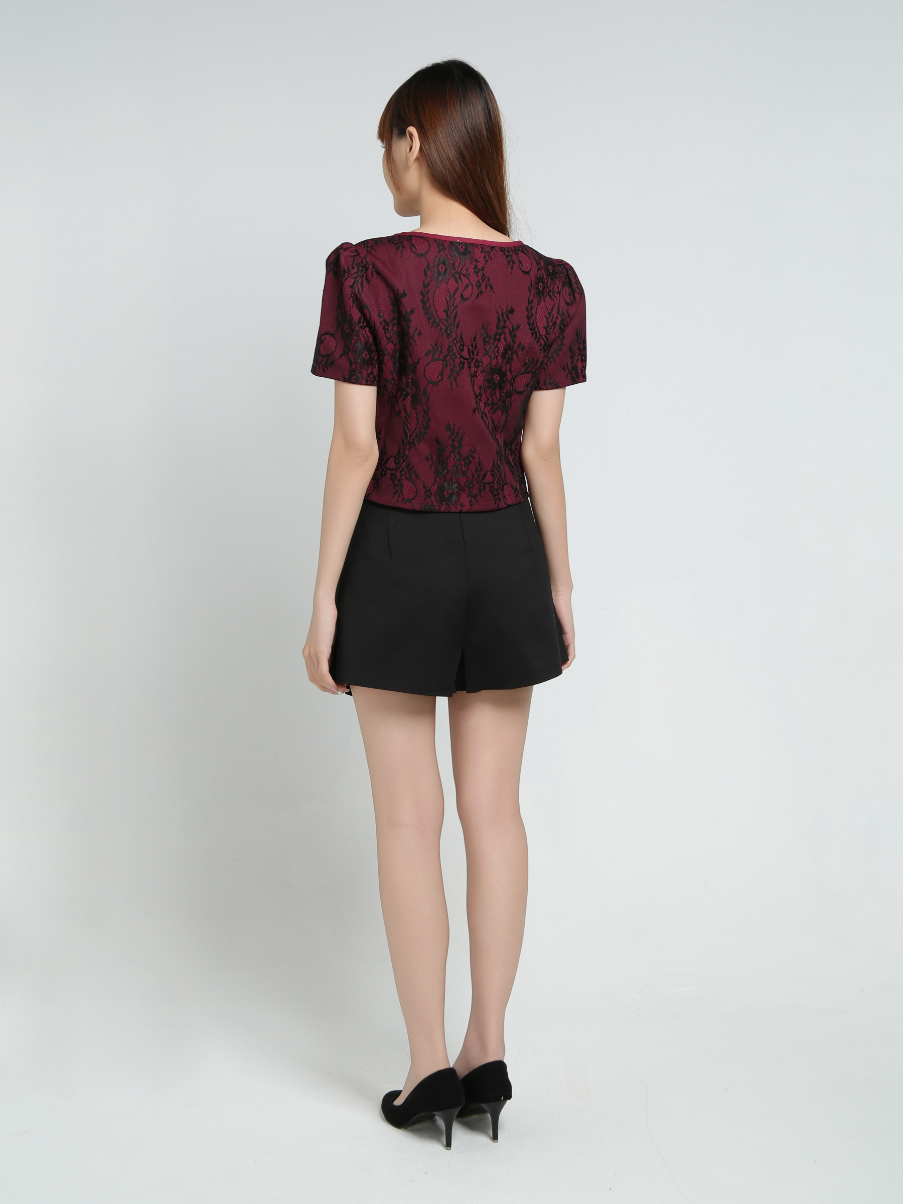 High Waist Wrap Skirt Pants 34003