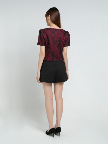 High Waist Wrap Skirt Pants 34003