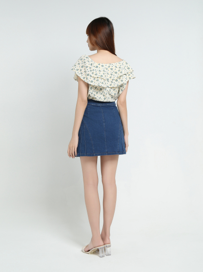 Sloping Floral Top 34001