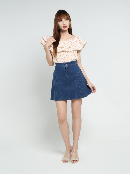 Sloping Floral Top 34001