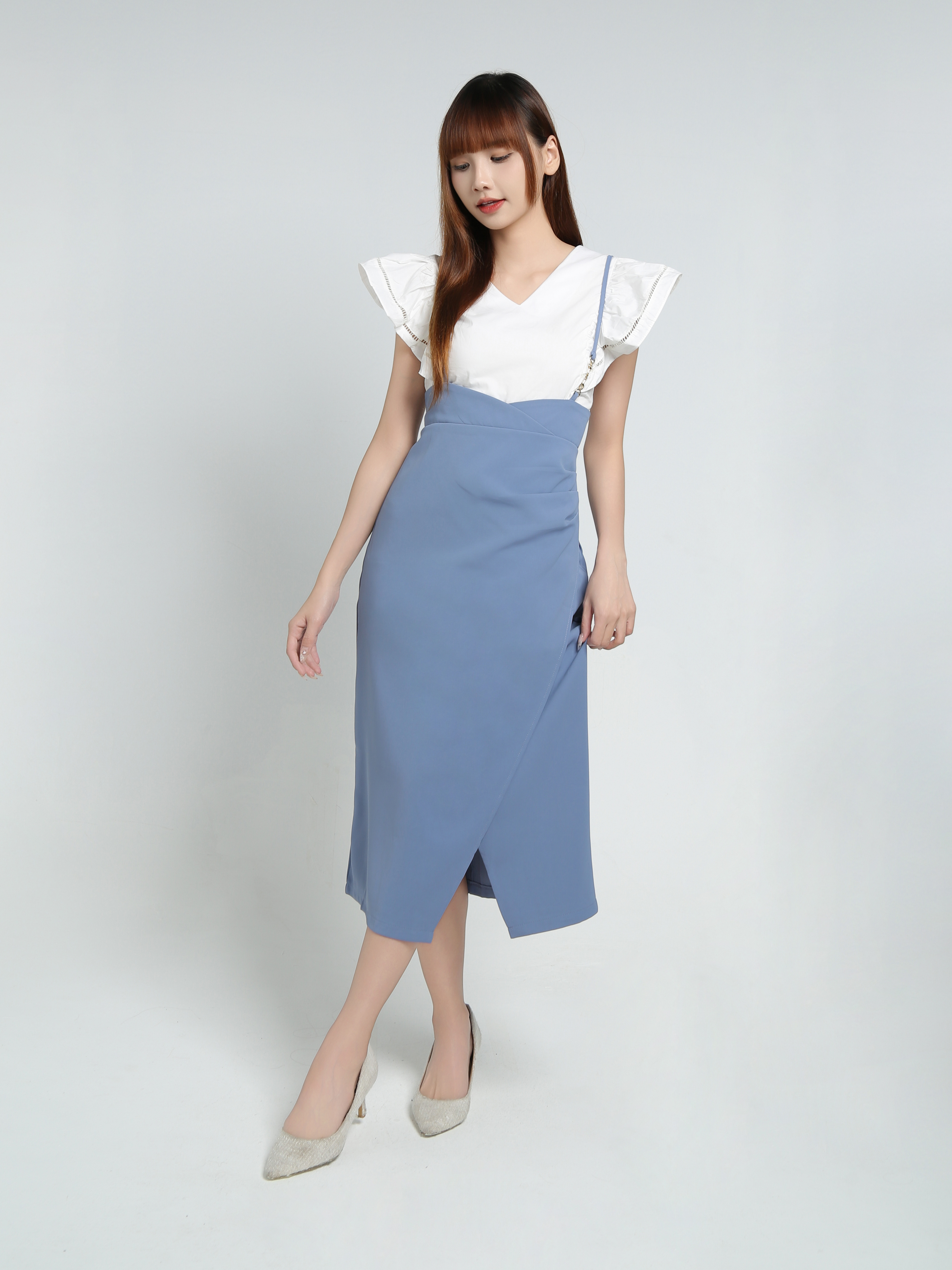 High Waist With Split With Strap Dress 34147