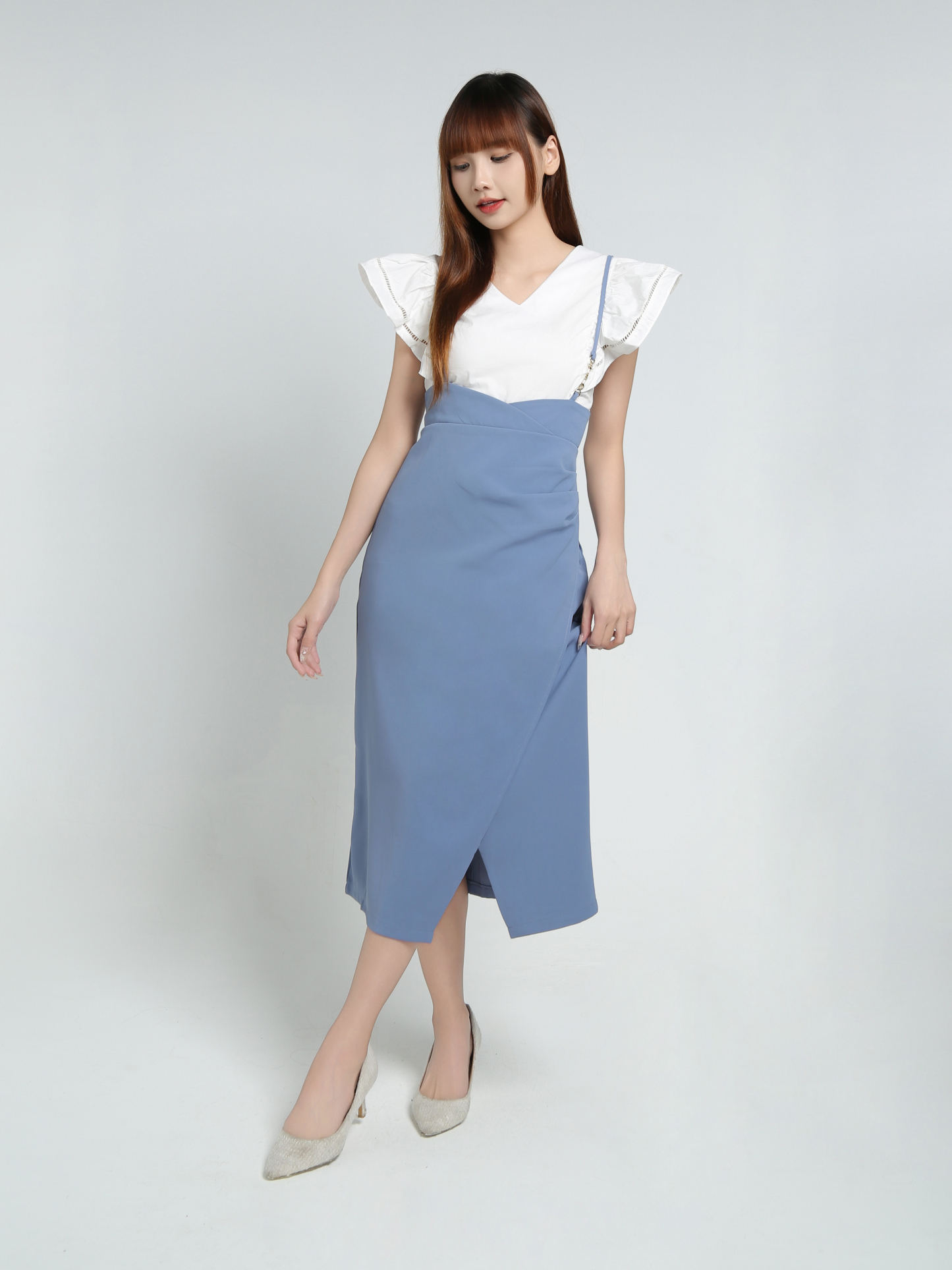 High Waist With Split With Strap Dress 34147