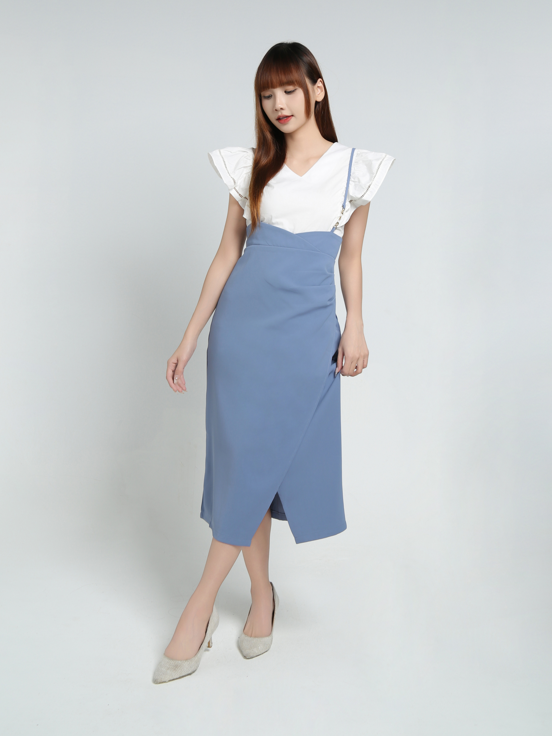 High Waist With Split With Strap Dress 34147