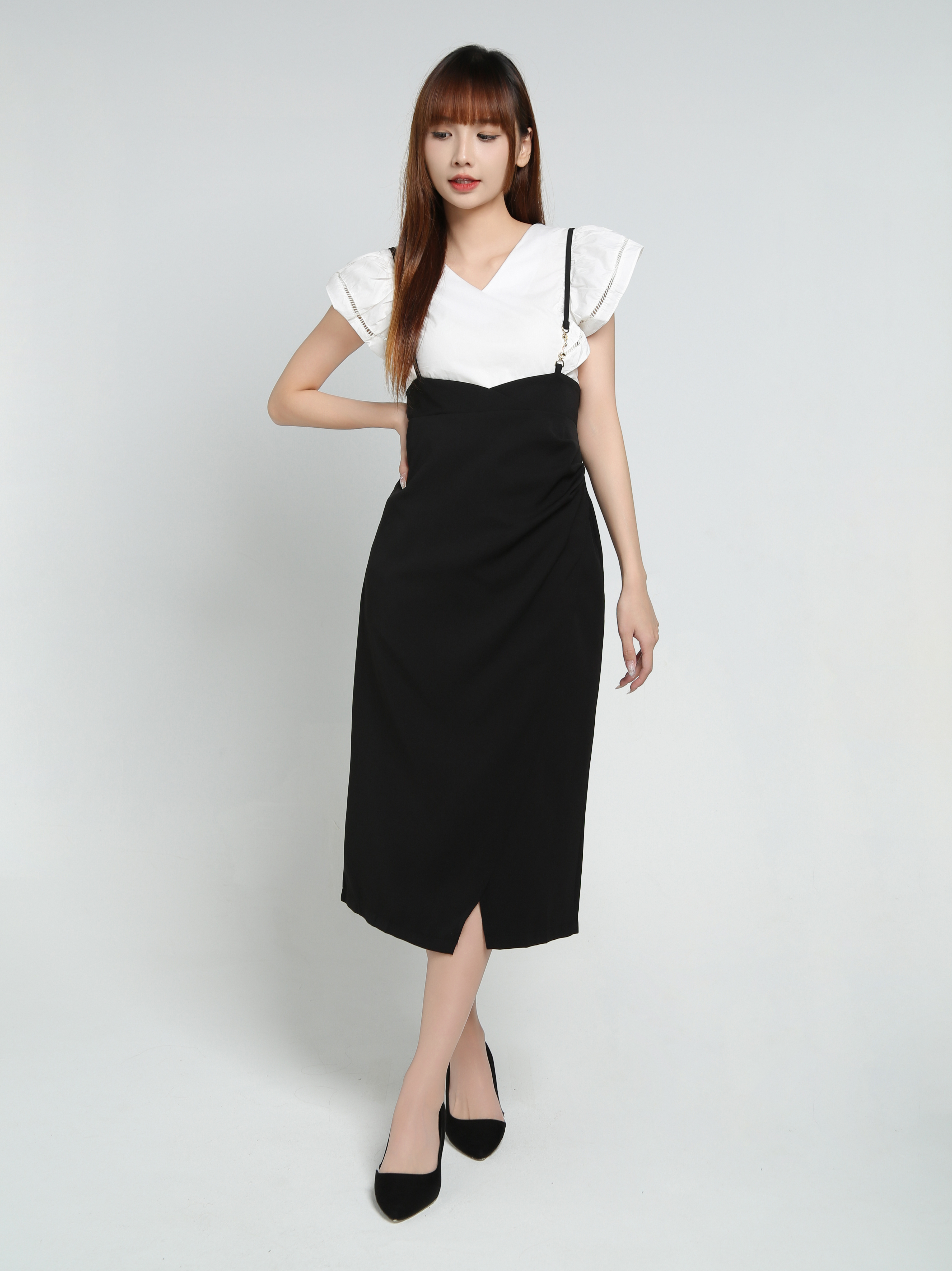 High Waist With Split With Strap Dress 34147