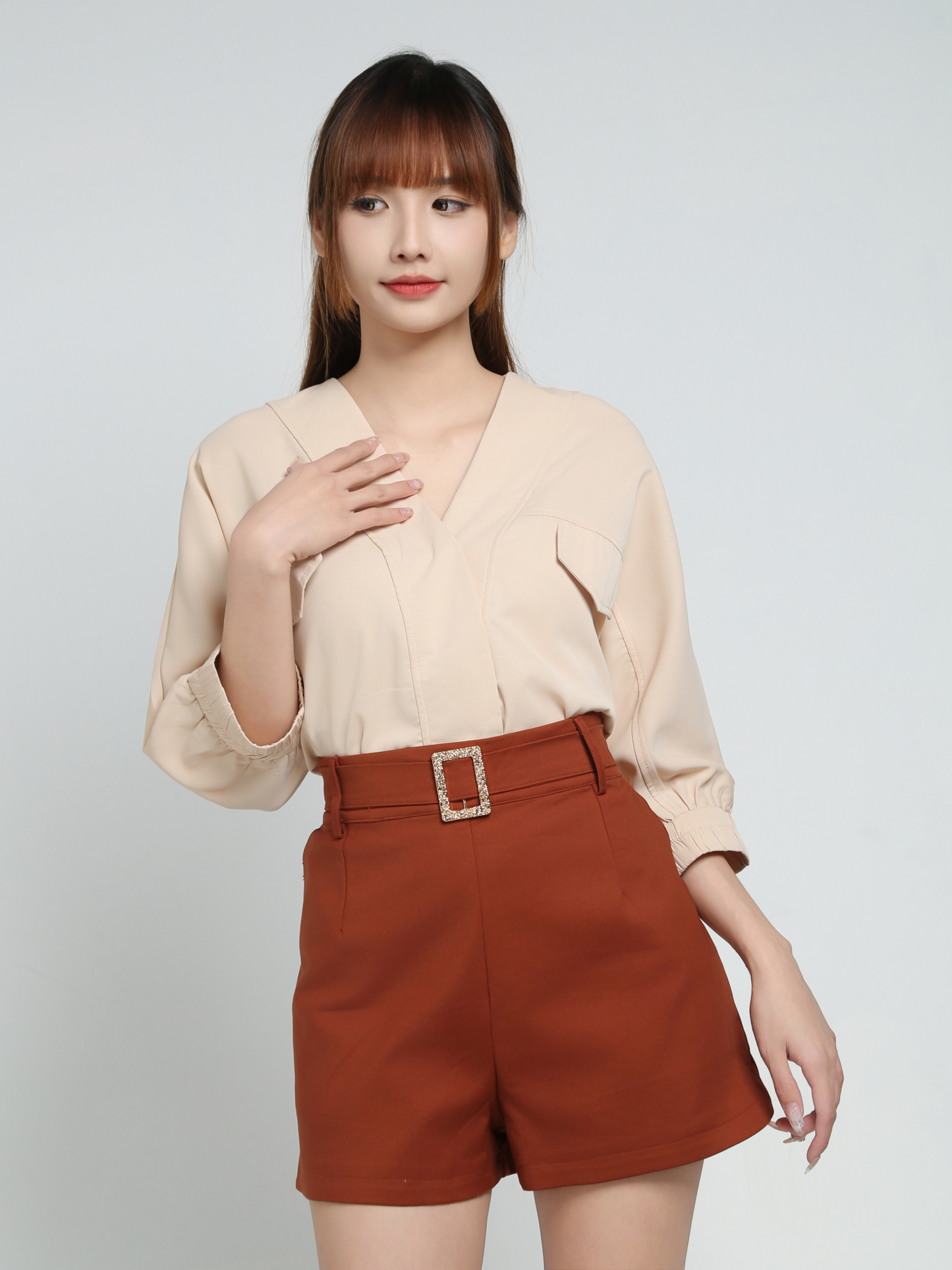 V Neck Blouse 34018