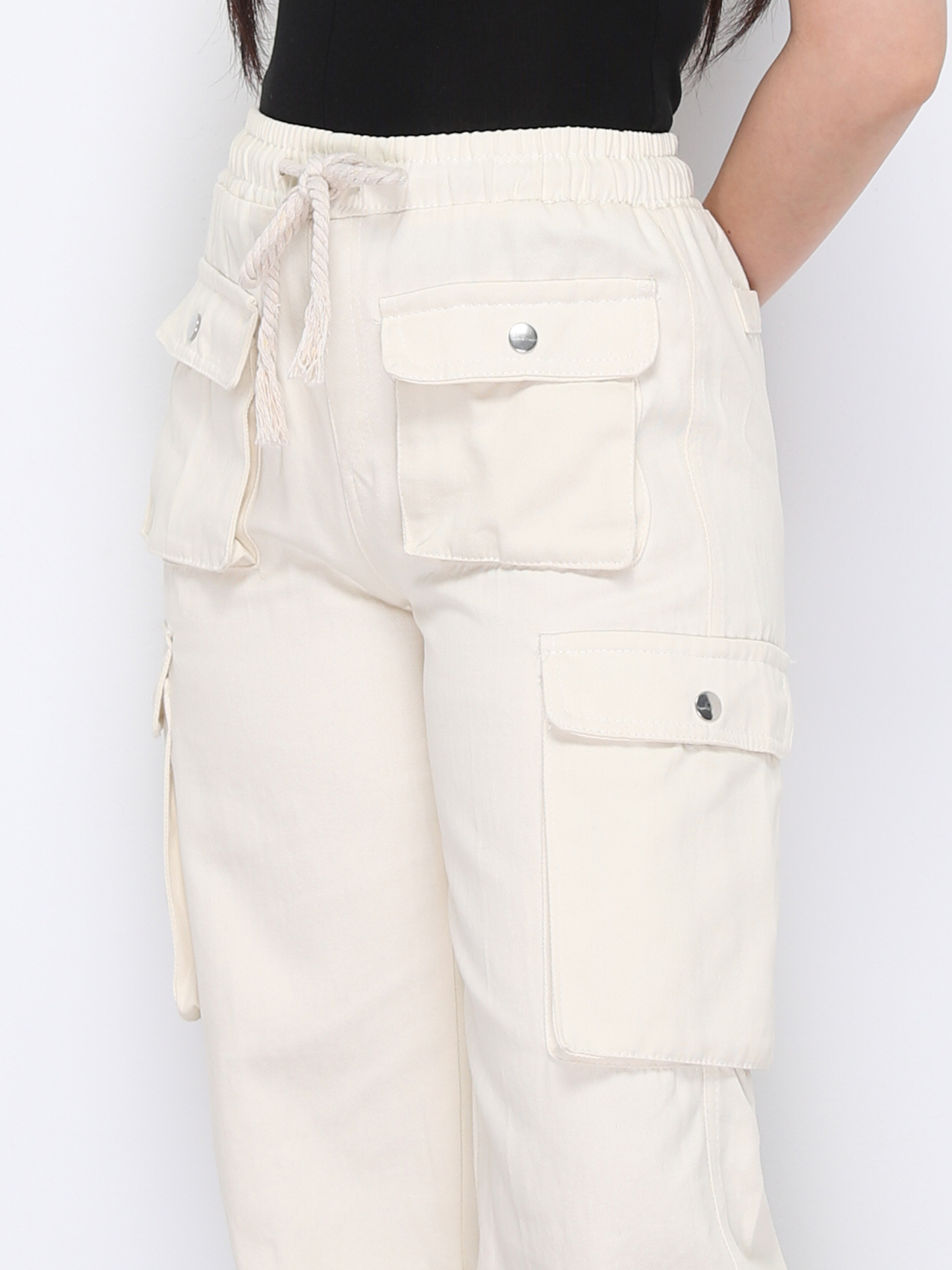 Waist Stretchable Long Pants 34032